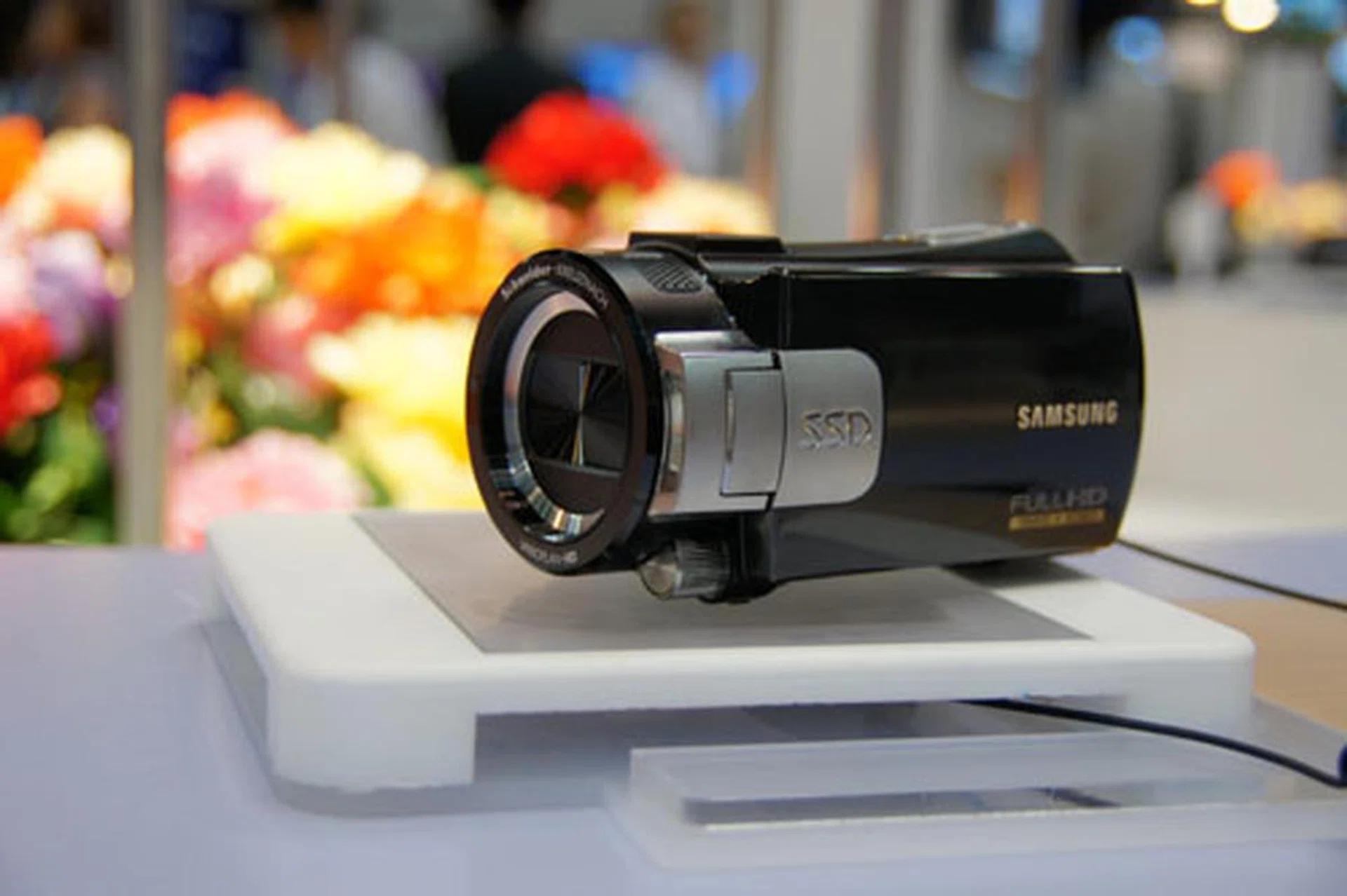 Spotted in another corner, this S16 full HD camcorder has impressive specs, in-built 64GB SSD storage, Wi-Fi support and battery charging via USB.