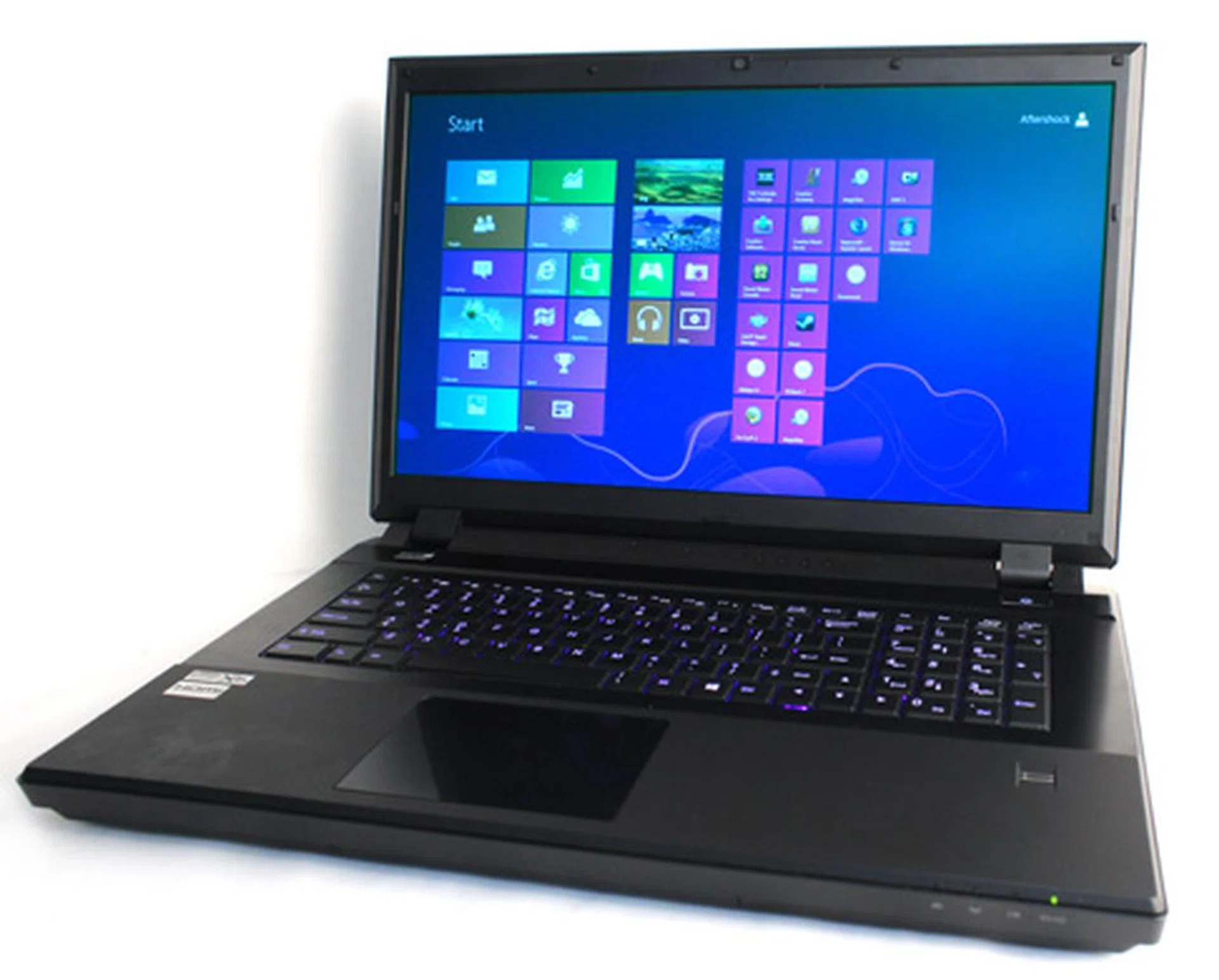 It's not a touchscreen, but Windows 8 looks great on the Titan's full HD matte display.