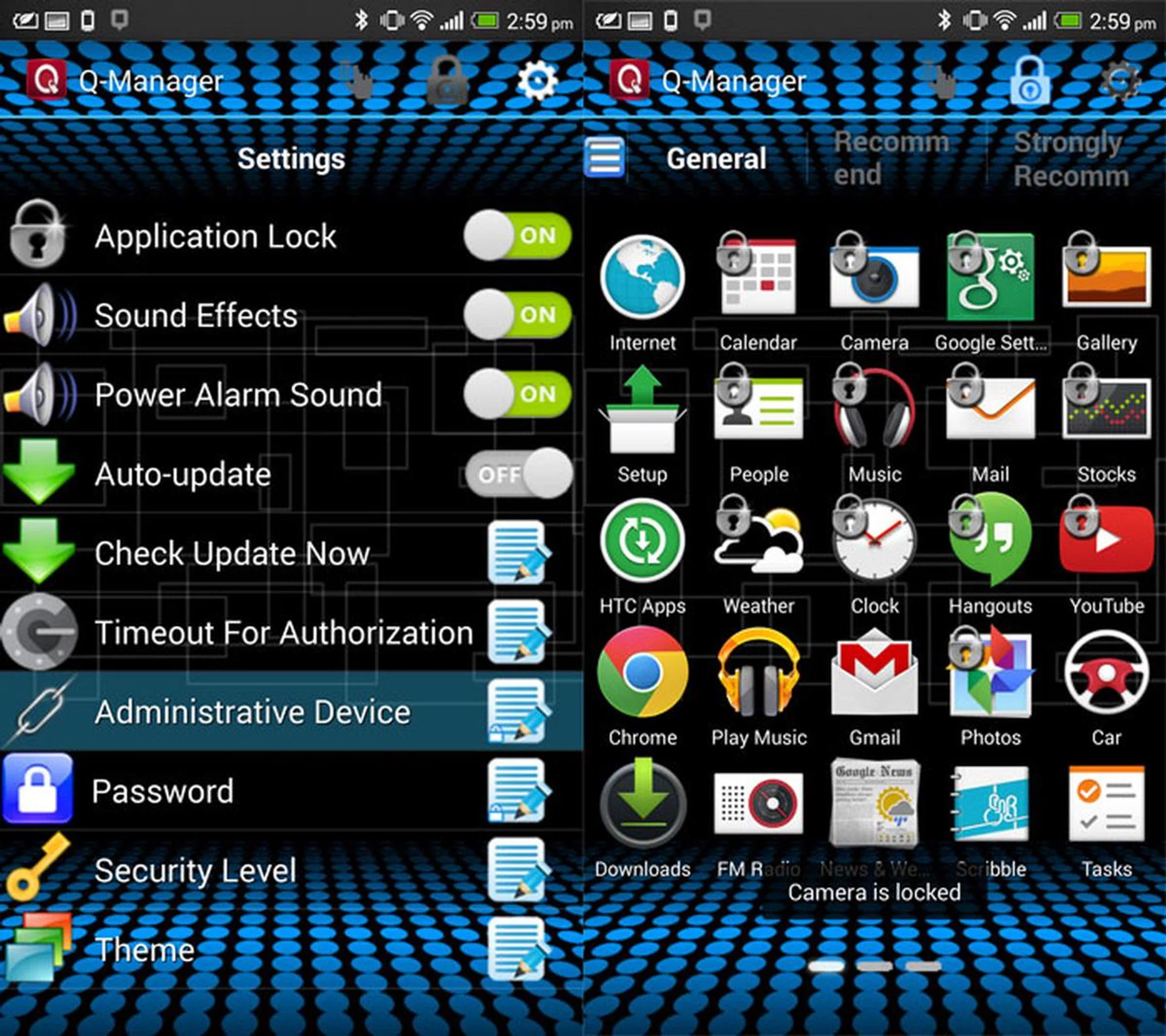 You can choose to lock down certain apps or settings that you don't want others to have access to.