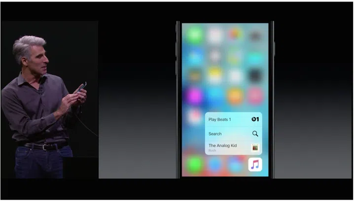 3D Touch brings up different options depending on the pressure applied, like a supercharged right-click for smartphones.