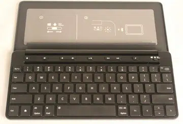 There are no shortcut buttons and the left and right arrows (bottom right) are smaller on the Wedge than on the Universal Mobile Keyboard (pictured).
