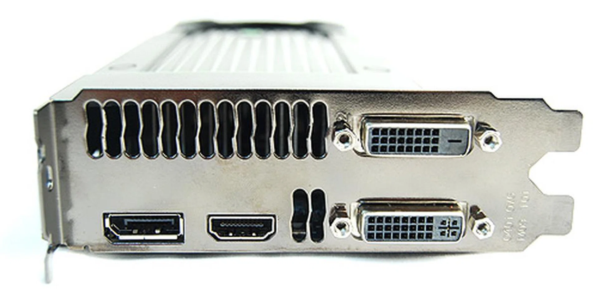 In terms of output connectivity, the reference card offers two dual-link DVI ports, a single HDMI port and a single DisplayPort.