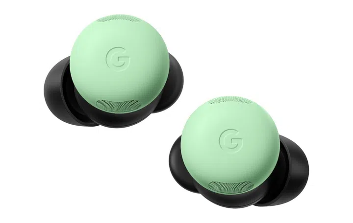 The Google Pixel Buds Pro 2 in Wintergreen. Photo: HWZ