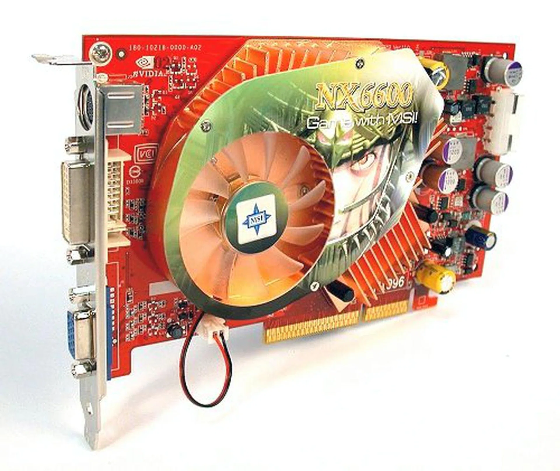 Another view of the MSI NX6600-VTD128 Diamond.