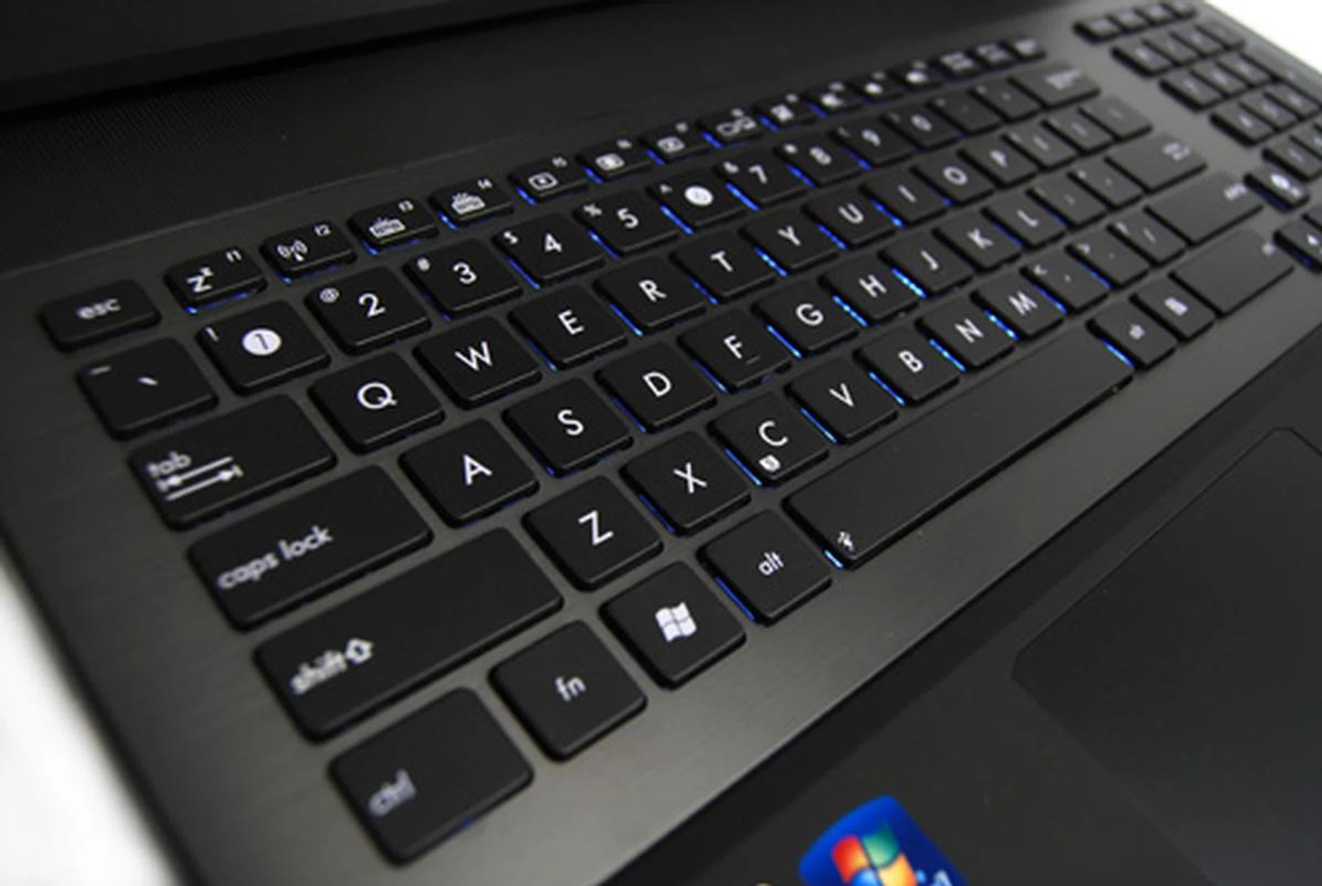 Lots of space between the keys, but we did notice some slight wiggling when typing.