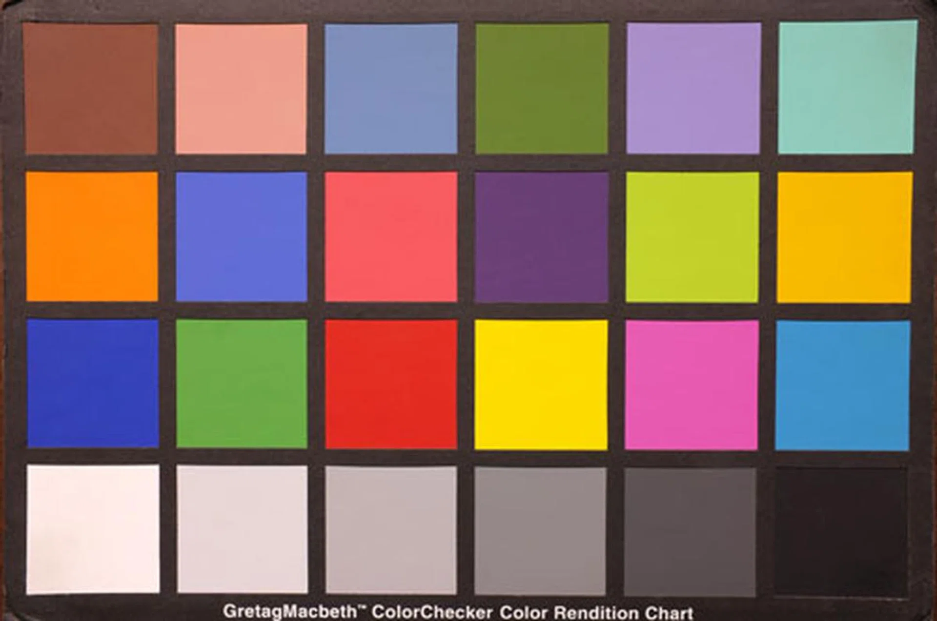 Color chart shot in Provia.