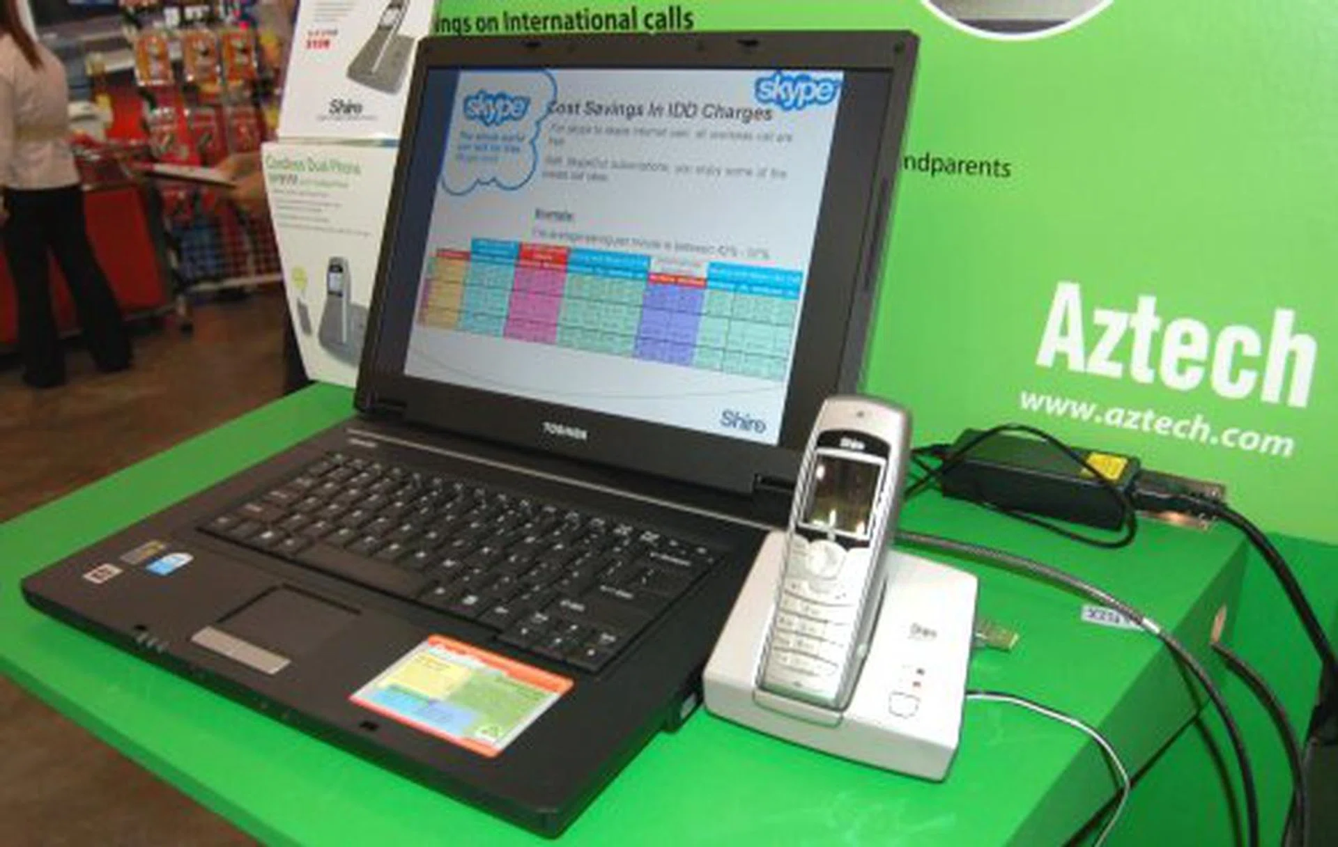 Aztech Skype DECT Phones and technology on showcase in AMD's booth as well.