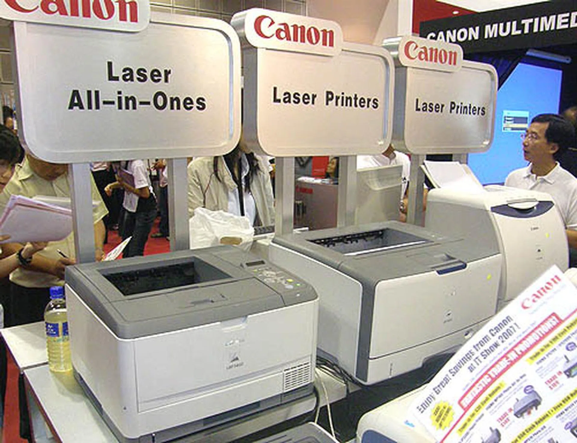  Just a sampling of the laser printers found at the Canon booth.  