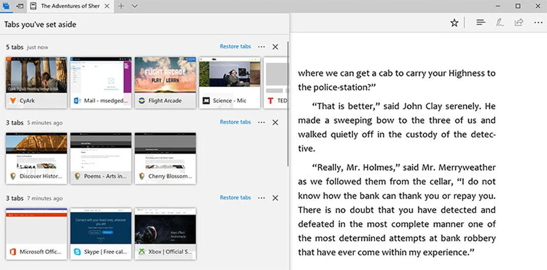 Need a fresh start, but want to keep some of your tabs? You can now set a group of tabs aside.