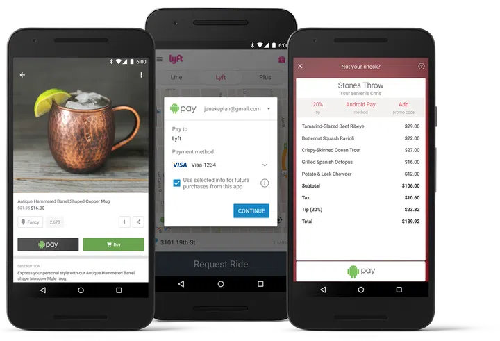 Android Pay. Because money isn't falling out of our bank accounts as quickly as it should be.
