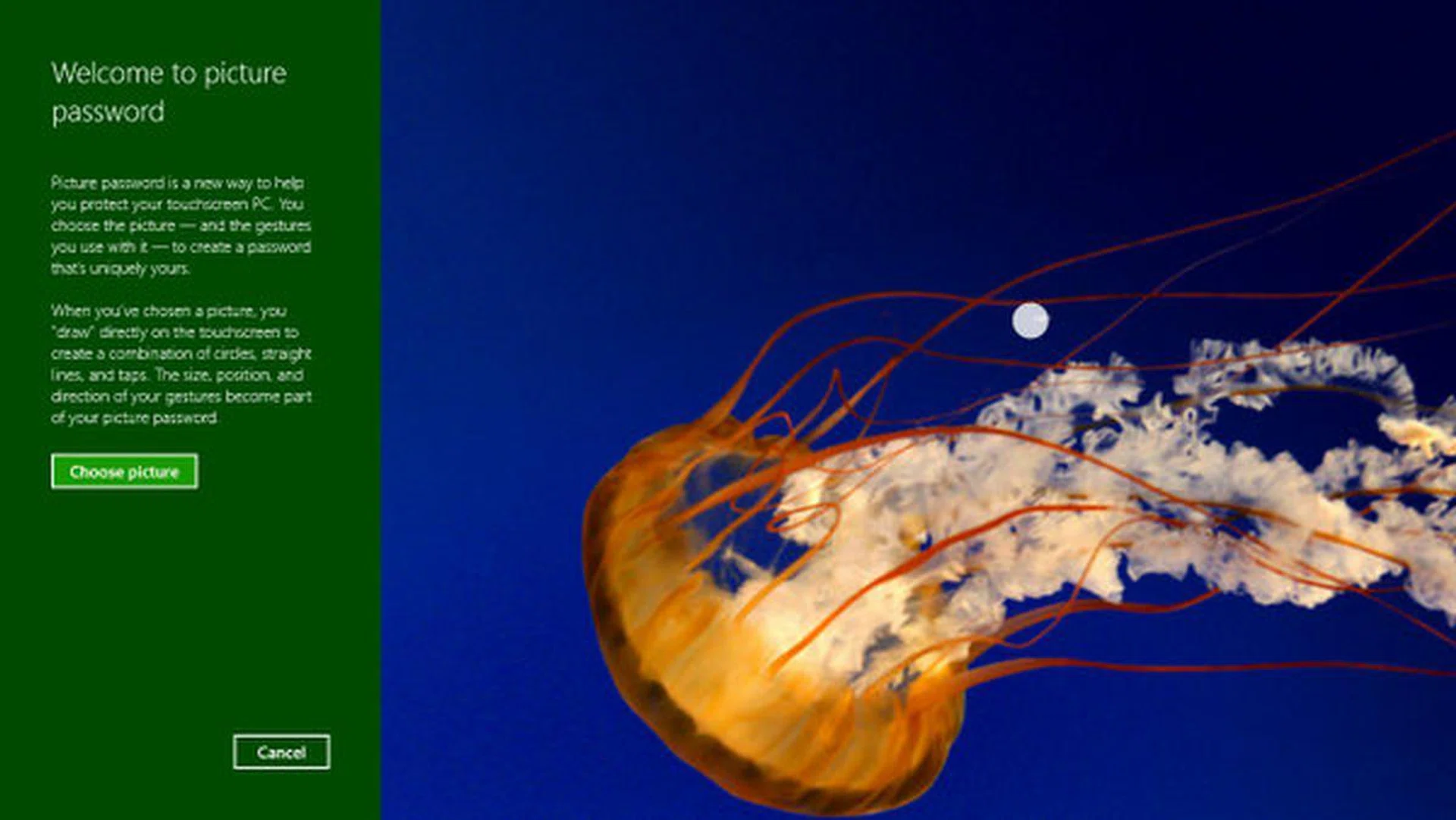Alternatively, use a picture password, which is a pretty fun way of accessing your desktop if you've a touchscreen.