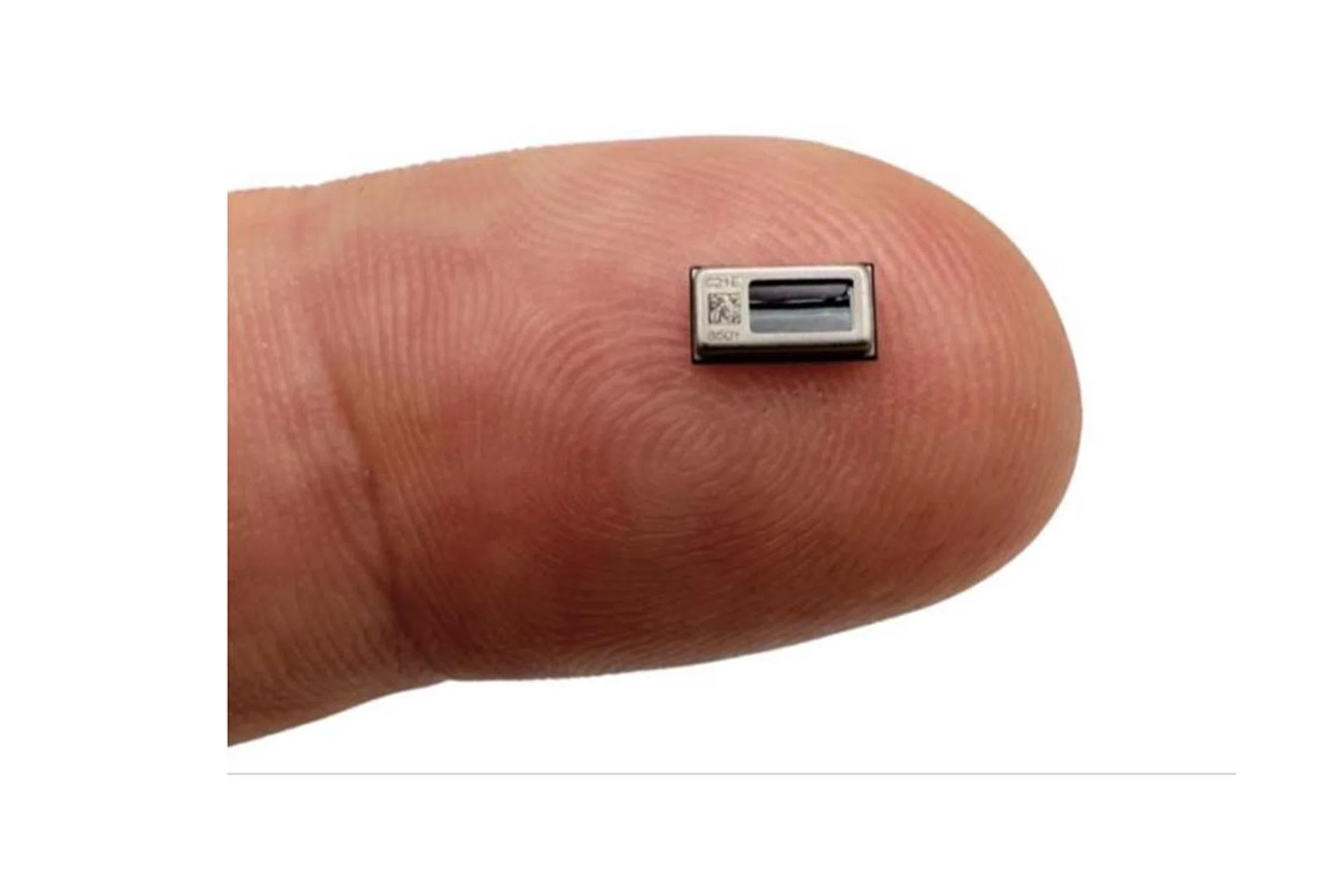 A disembodied finger showing a MEMS-based driver. Creative is partnering xMEMS Lab to bring this to its future true wireless earbuds.