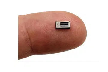 A disembodied finger showing a MEMS-based driver. Creative is partnering xMEMS Lab to bring this to its future true wireless earbuds.