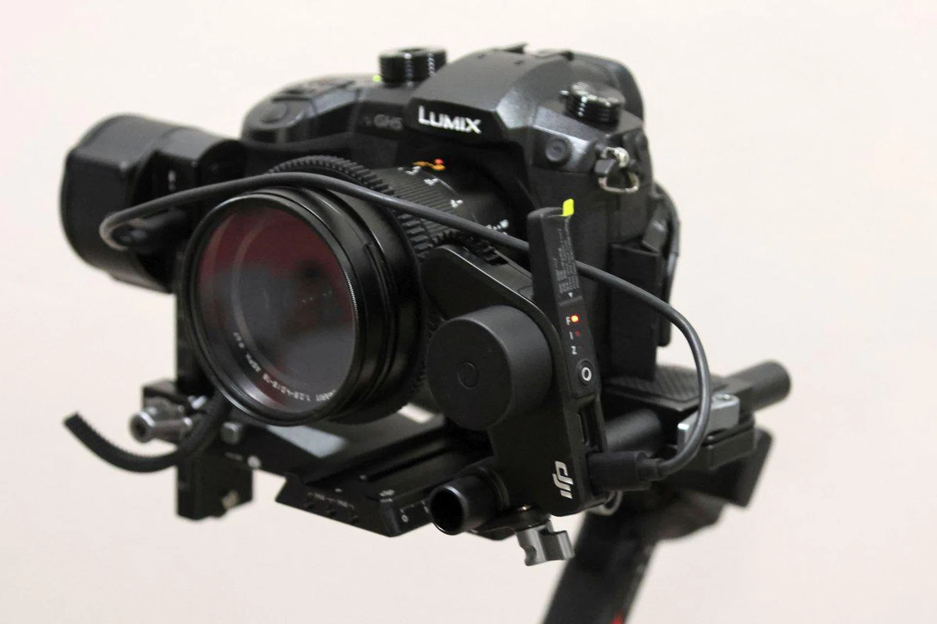 You can access all the controls when holding the grip of the gimbal.