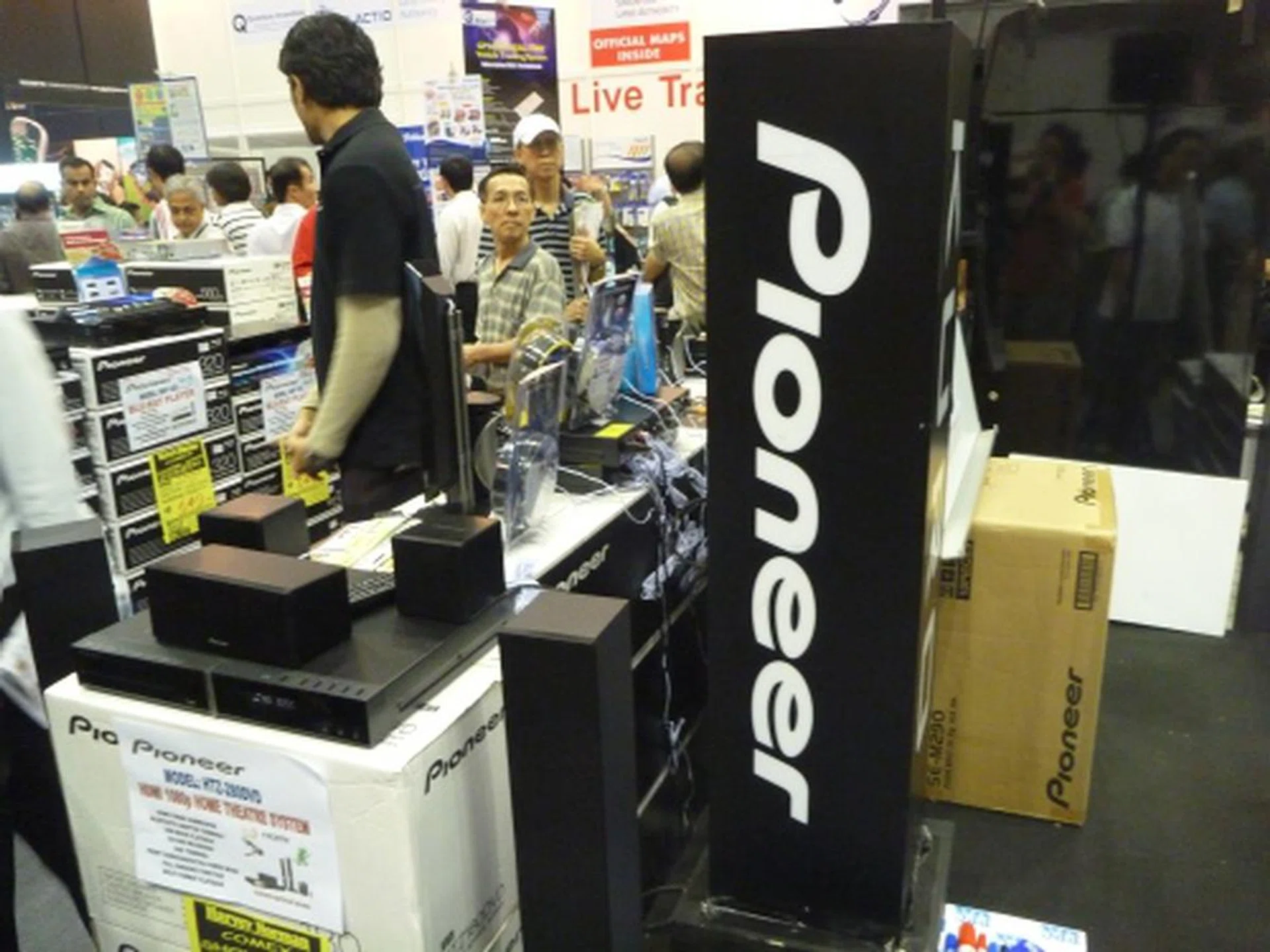 It was labeled the Great Pioneer Sale @ Comex with TVs, Blu-ray disc players, DVD players and more up for sale!
