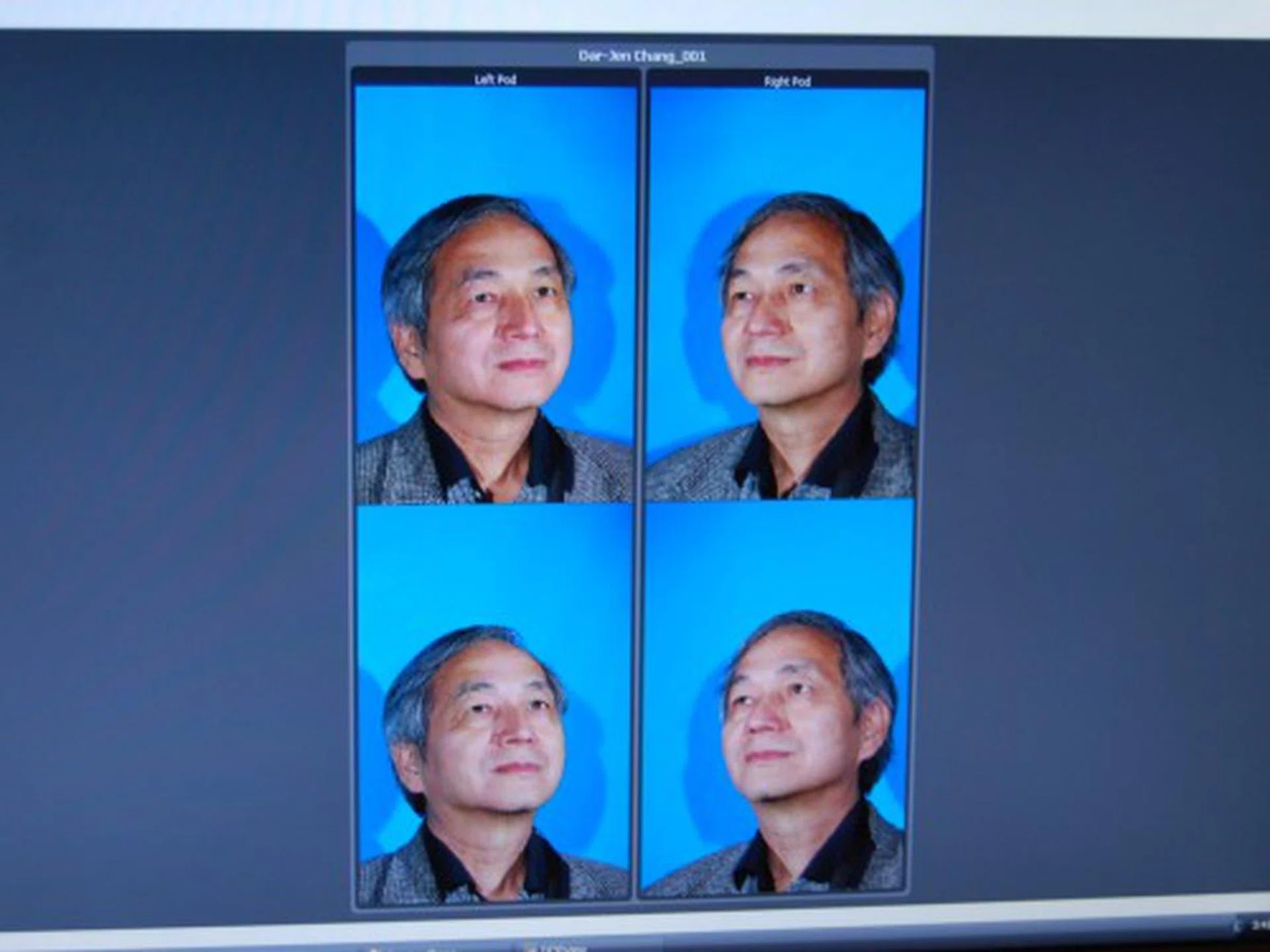 Dimensional Imaging had their 3D Facial Capture System on show which utilizes 4 cameras mounted in fixed positions to capture these profile shots of a person.