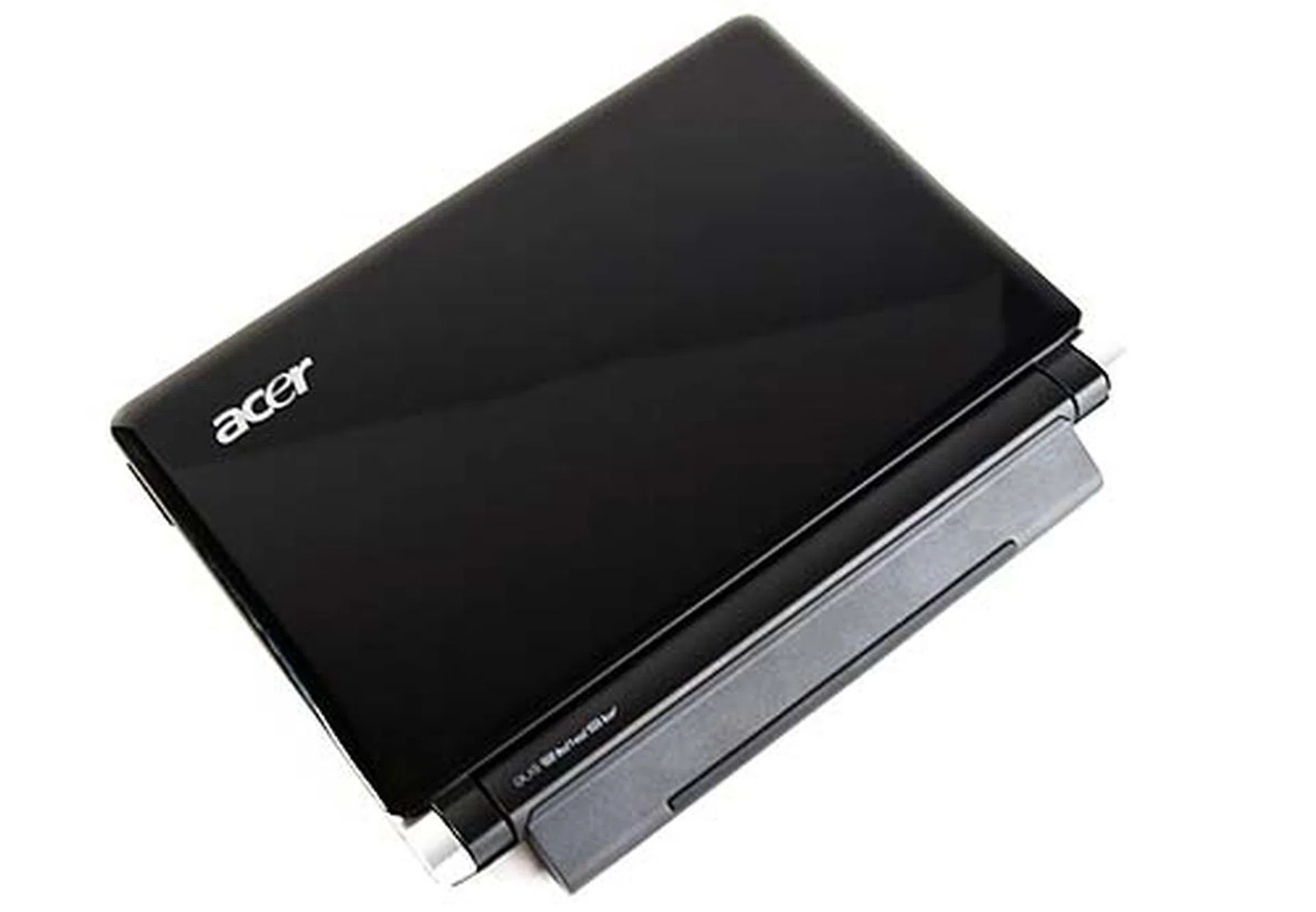 The Acer Aspire One is a sleek netbook with glossy touch for its cover. 