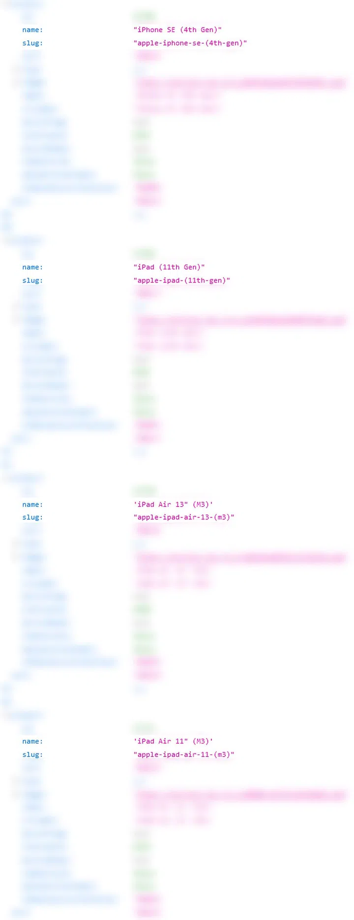 Leaked codes (Click to see image in full resolution). Photo: MacRumors