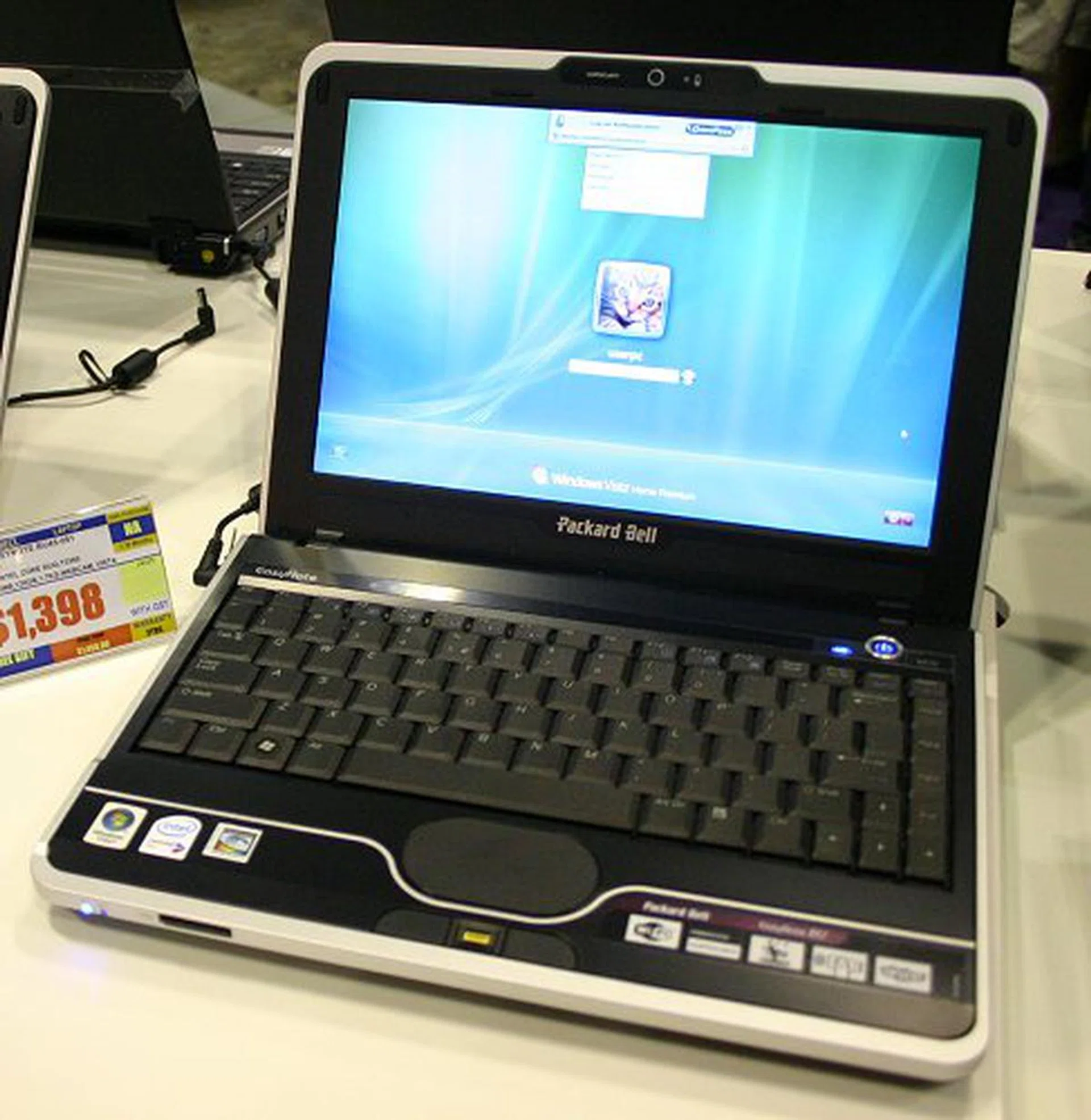  Packard Bell's lightweight series of EasyNote BU45 notebooks is available in four configurations, with all four weighing in the region of 1.7kg. Components standard across the entire series are Intel Core Duo processor, SATA HDD, 1GB DDR2 RAM, DVD-RW Dual Layer drive, 4-in-1 card reader, Bluetooth, integrated webcam, biometric scanner and Windows Vista Premium. Prices start from $1,398 and to a high of $1,898.  