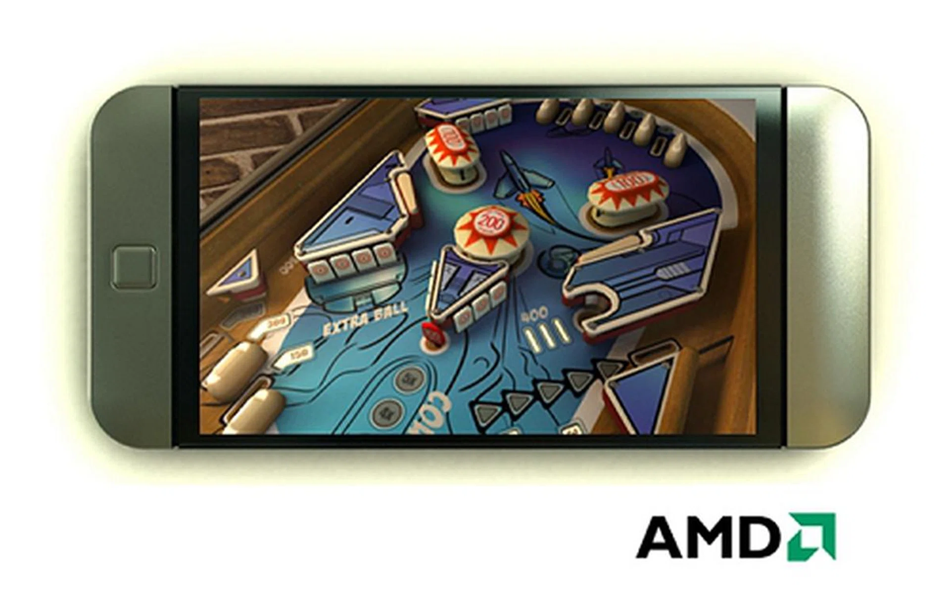 A concept photo from AMD showing what their handheld 3D graphics chips are capable.
