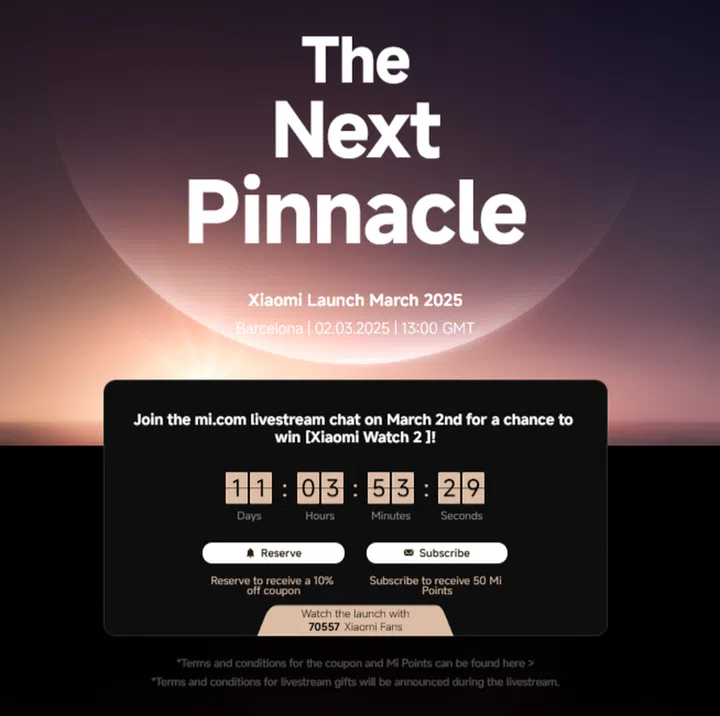 Xiaomi UK website's landing page. Image: Xiaomi.
