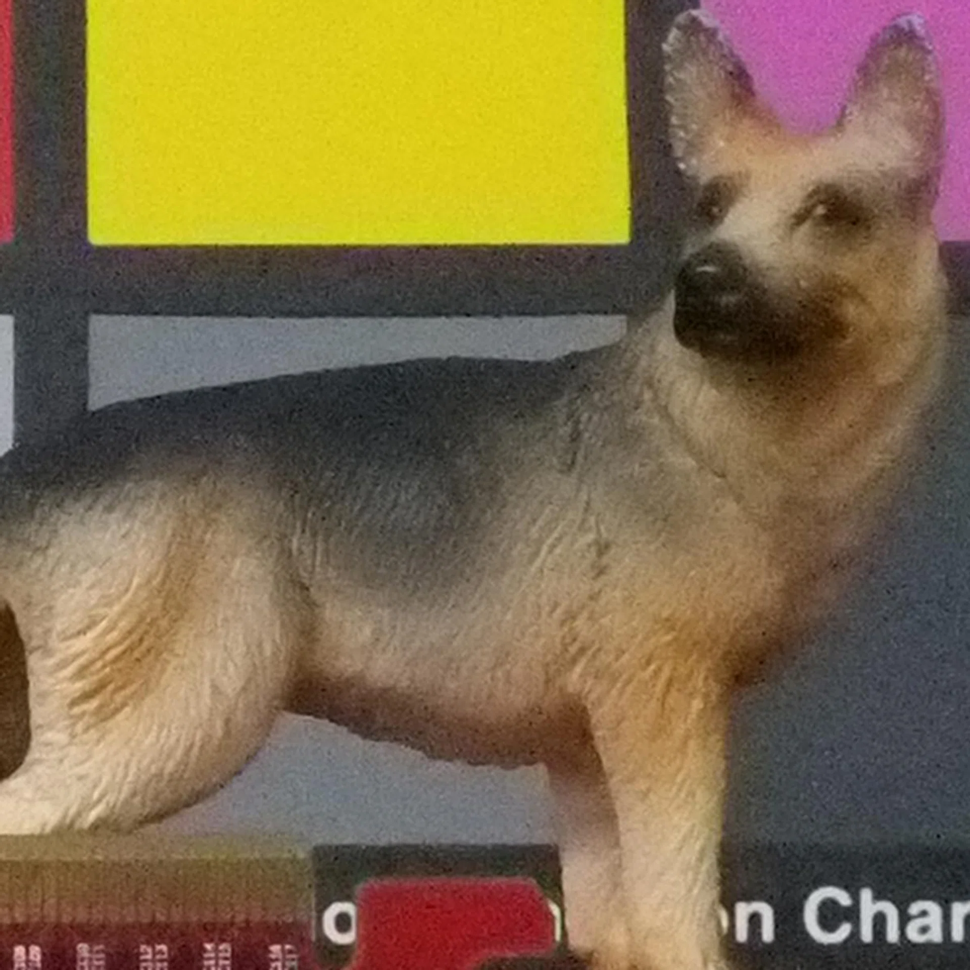 ISO12800, 100% crop of our test scene. Click for full-resolution image.