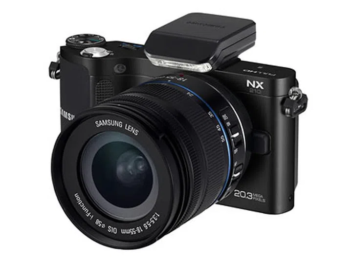 The mid-level Samsung NX210.