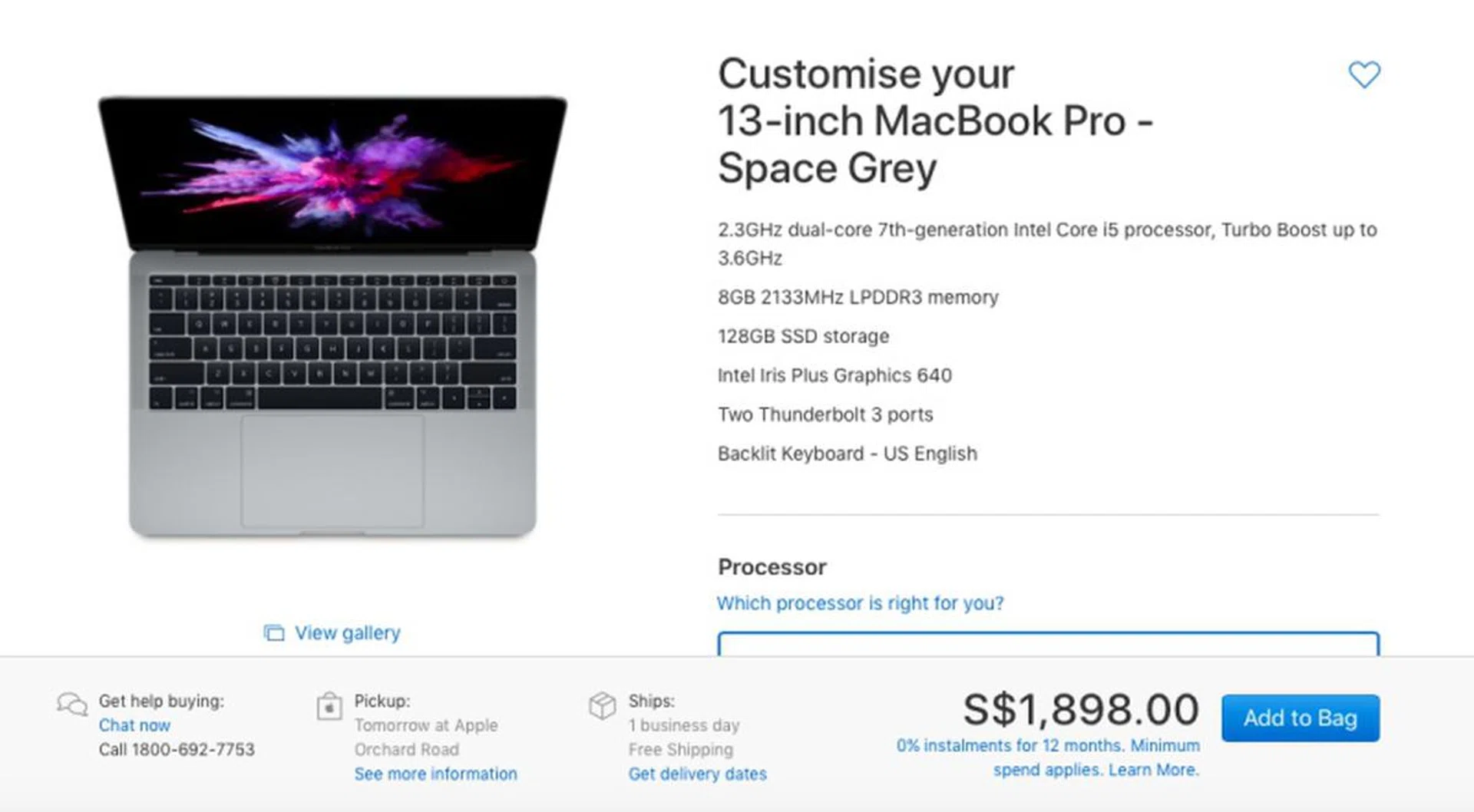 The 13.3-inch MacBook Pro without TouchBar