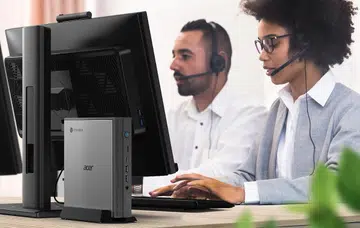 The Acer Chromebox Enterprise CXI5 at work. Image source: Acer.