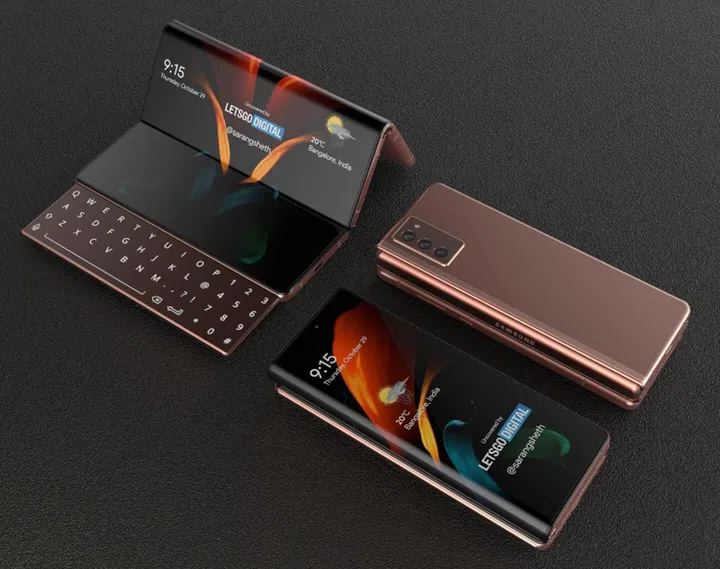 Could Samsung bring a new design with the Galaxy Fold3? <br>Image source: LetsGoDigital