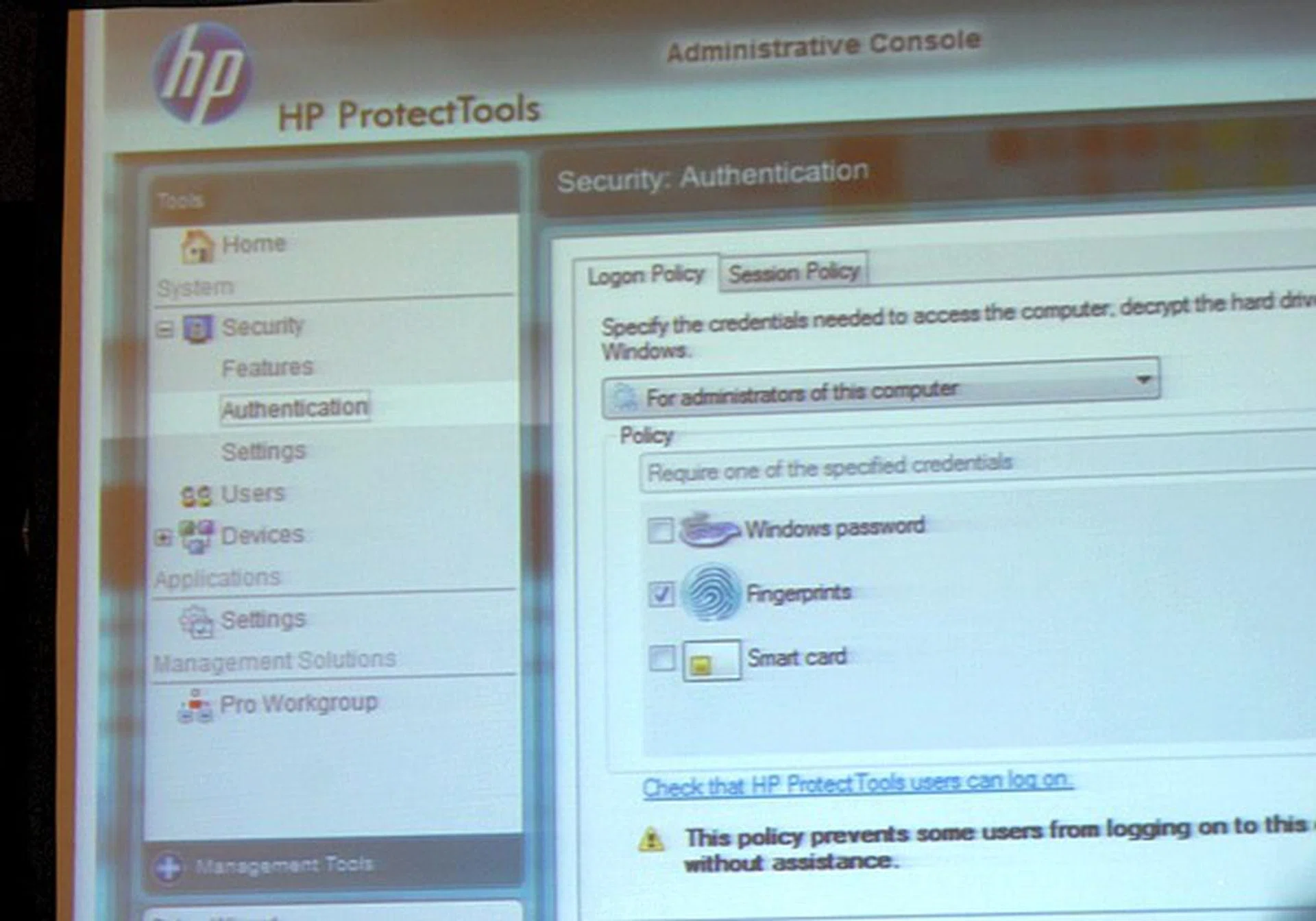 Authentication management.