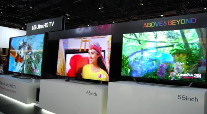 Here's a real-life view of all the sizes for LG's UHDTVs.
