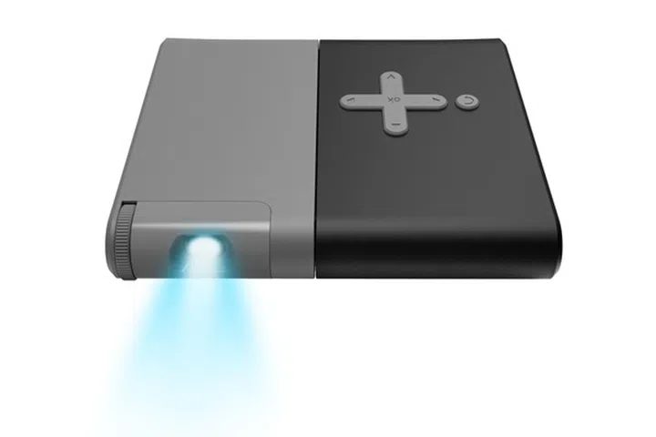 Get a 110' display wherever you go with the Lenovo Pocket Projector.