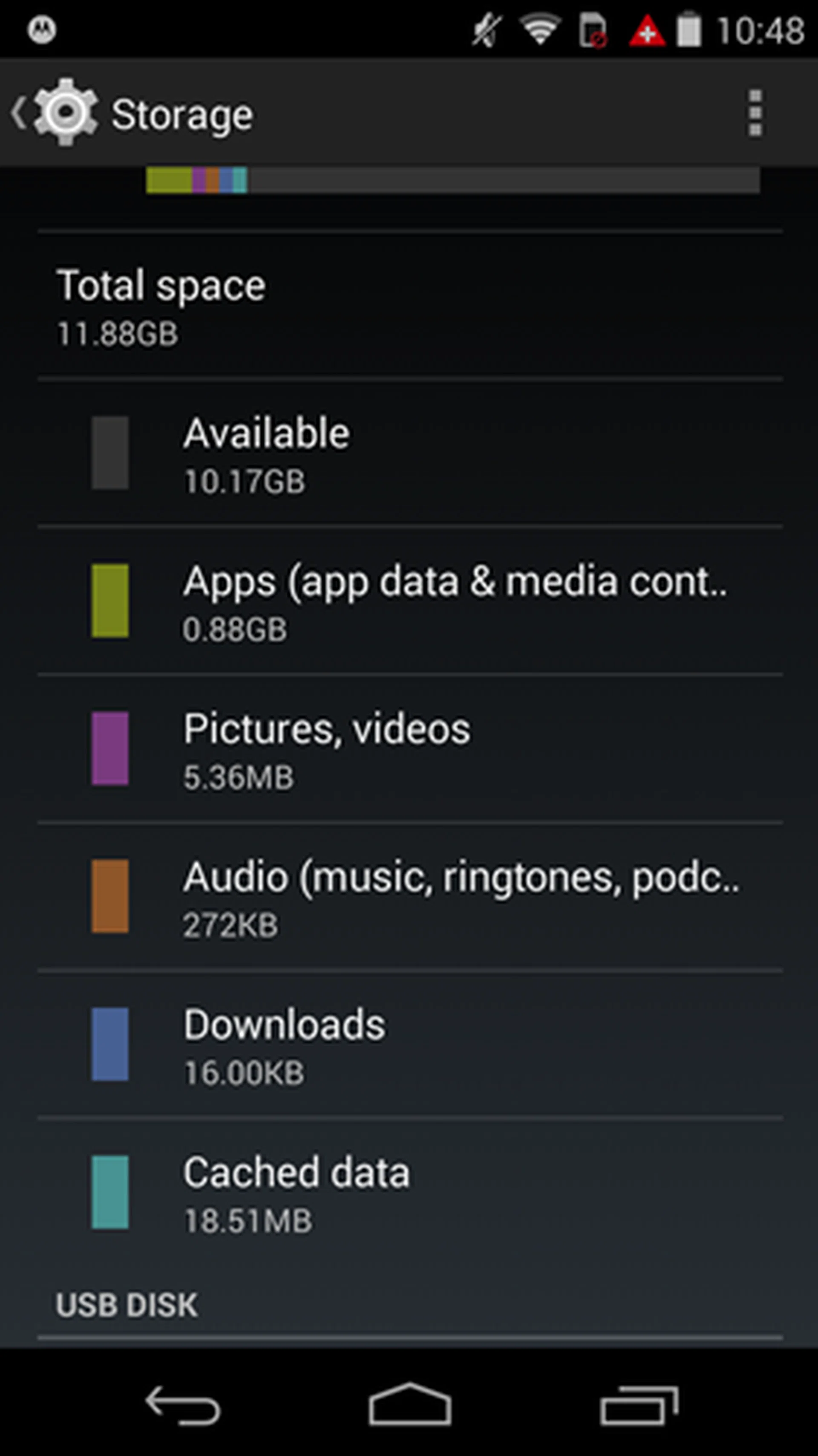 You only have slightly more than 10GB of available storage space on the Motorola Moto X. Use that wisely as the Moto X has no memory card slot. It is noteworthy to mention that it is the only phone in this comparison to not come with one.