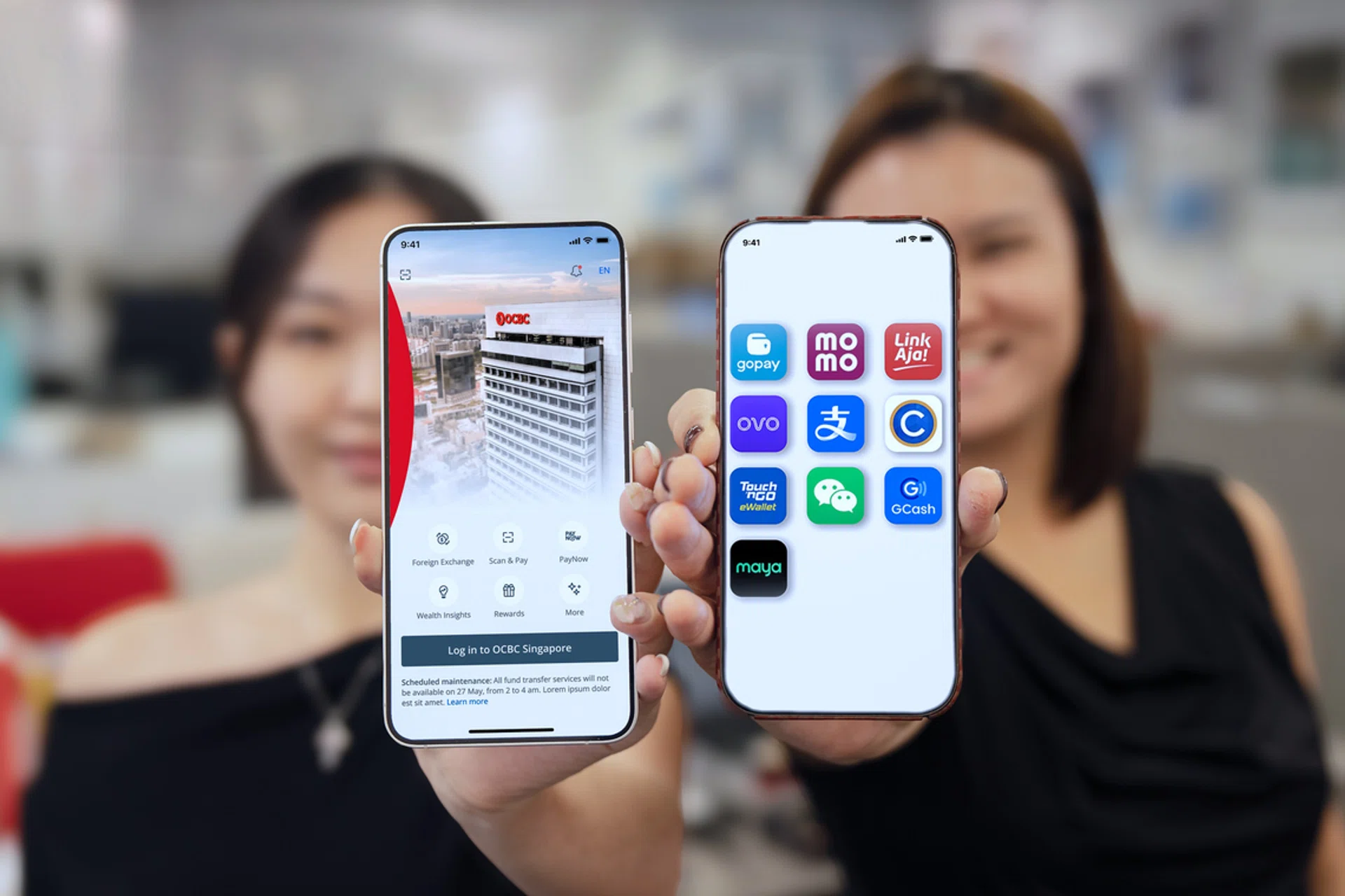 OCBC app’s e-wallet support