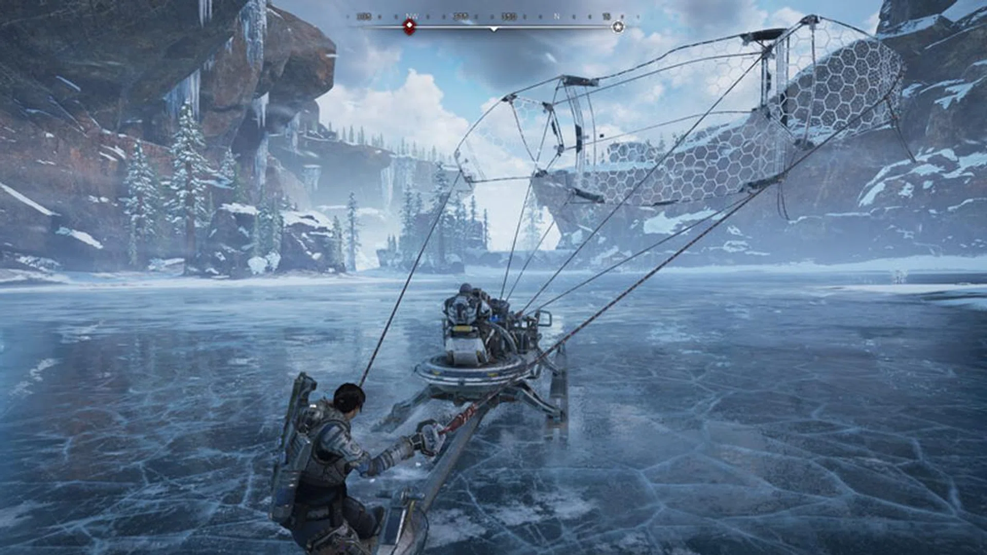 The skiff feels great to control! That's about the only good thing I can say about these semi-open world segments, unfortunately.