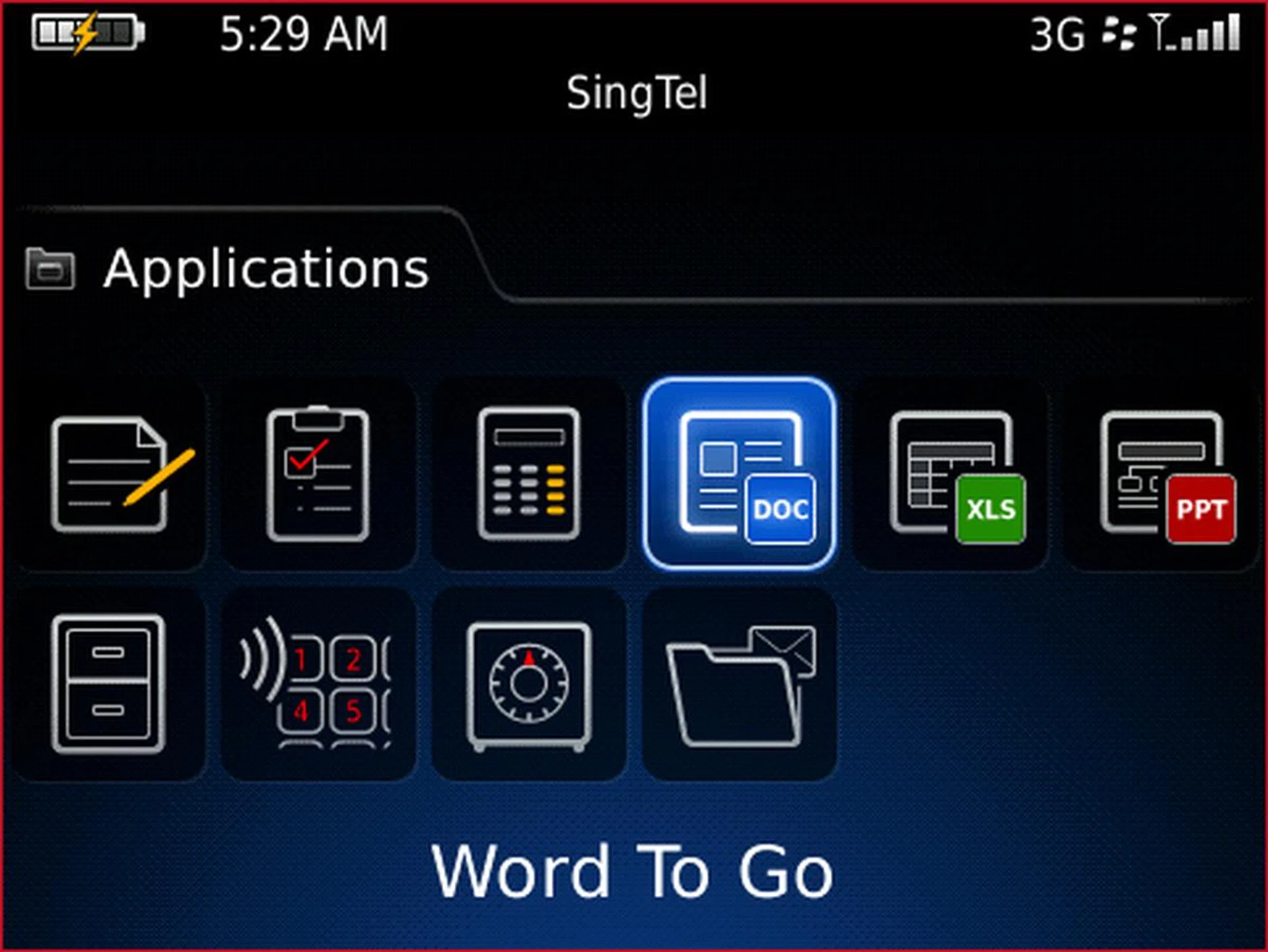 Unfortunately, the bundled Documents-to-go isn't the full version, giving you only viewing rights and no editing functions.