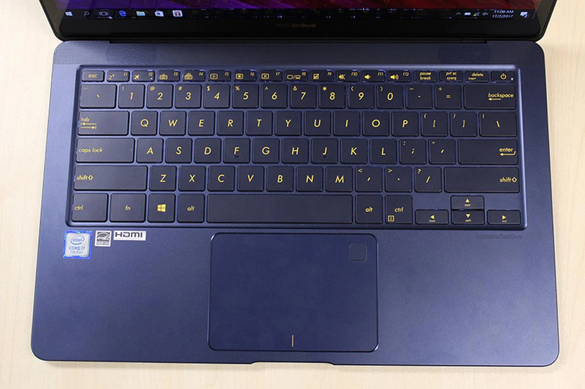 The keys have a good amount of travel and have a tactile feel. The trackpad is also one of the best I have used on a Windows notebook.