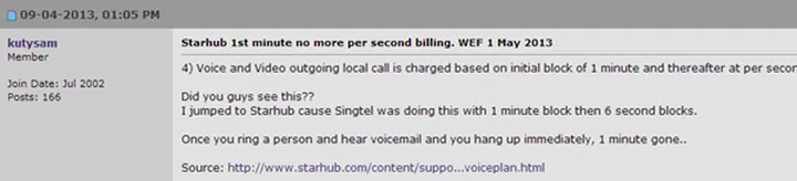 Forum member kutysam shares his view on the impact of StarHub's revision on local voice and video outgoing calls.