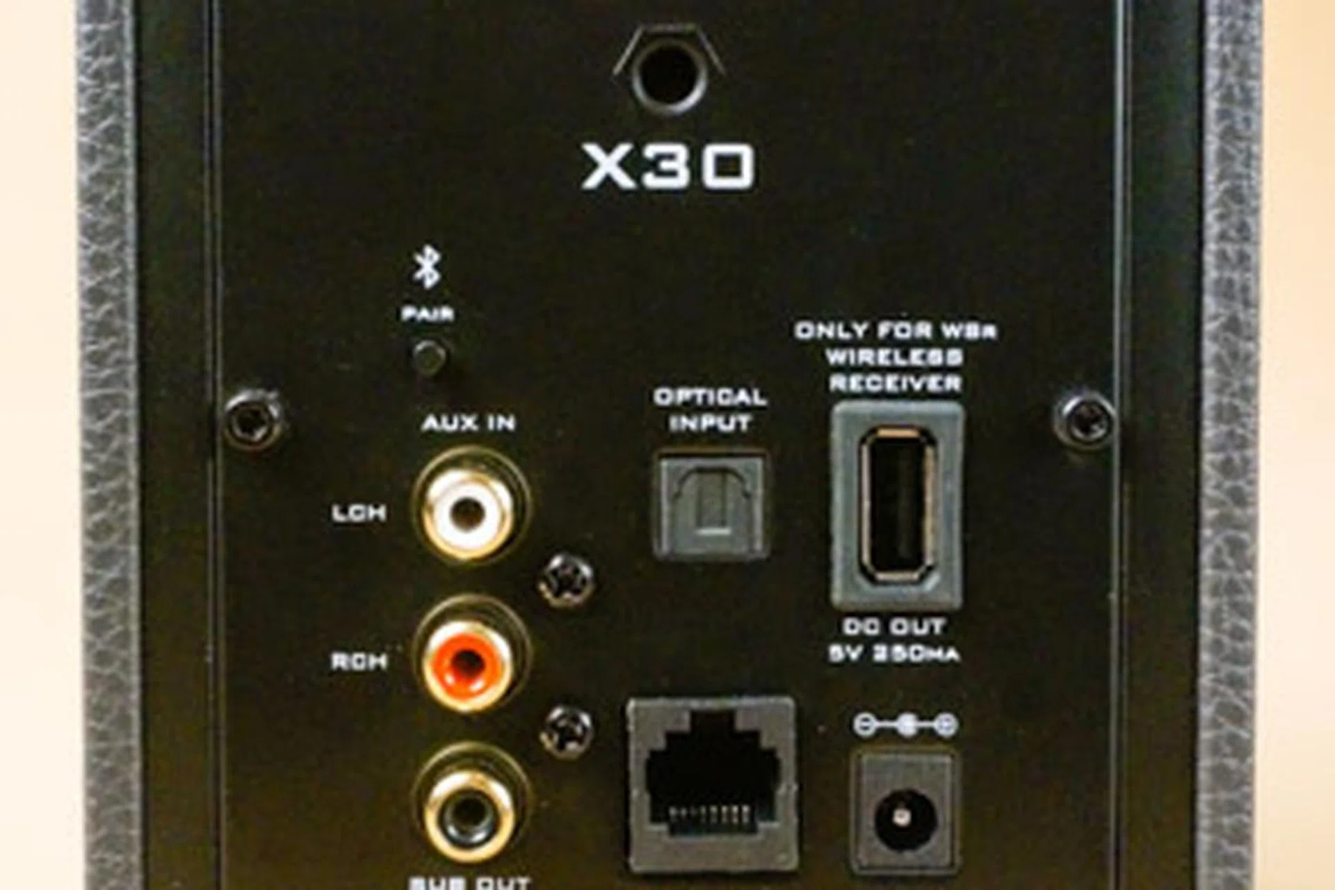 A whole host of connection options are available for the X30 - more than your regular bookshelf/desktop speakers.