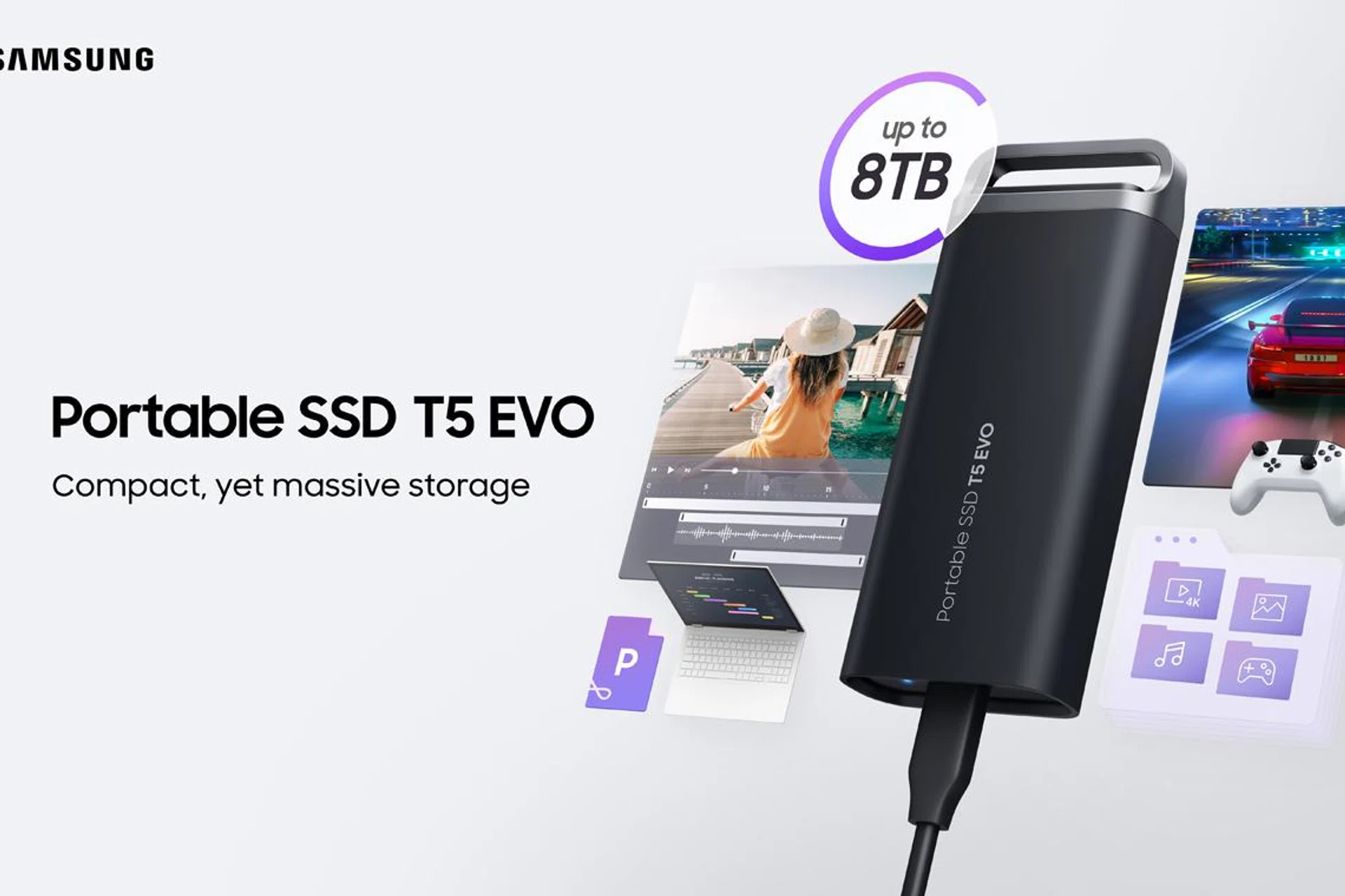 Samsung T5 EVO portable SSD.