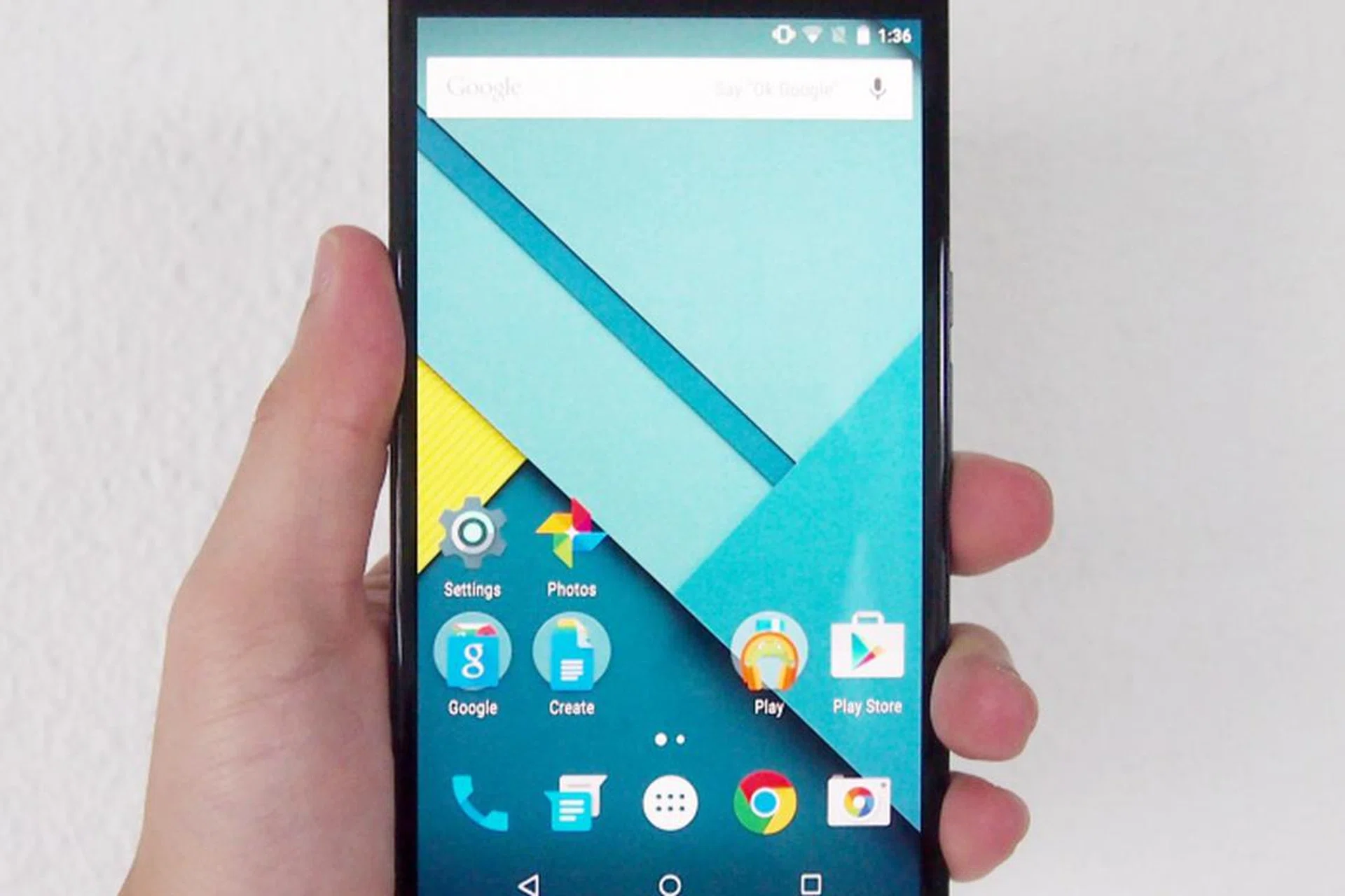 Google's first phablet is the Motorola Nexus 6 which has 5.96-inch Quad-HD display.
