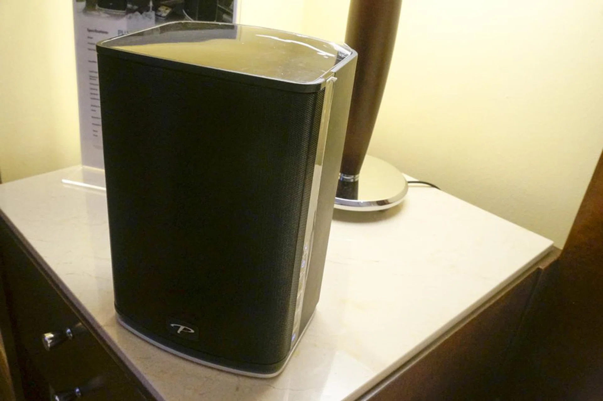 The PW 600s are fairly compact bookshelf speakers.
