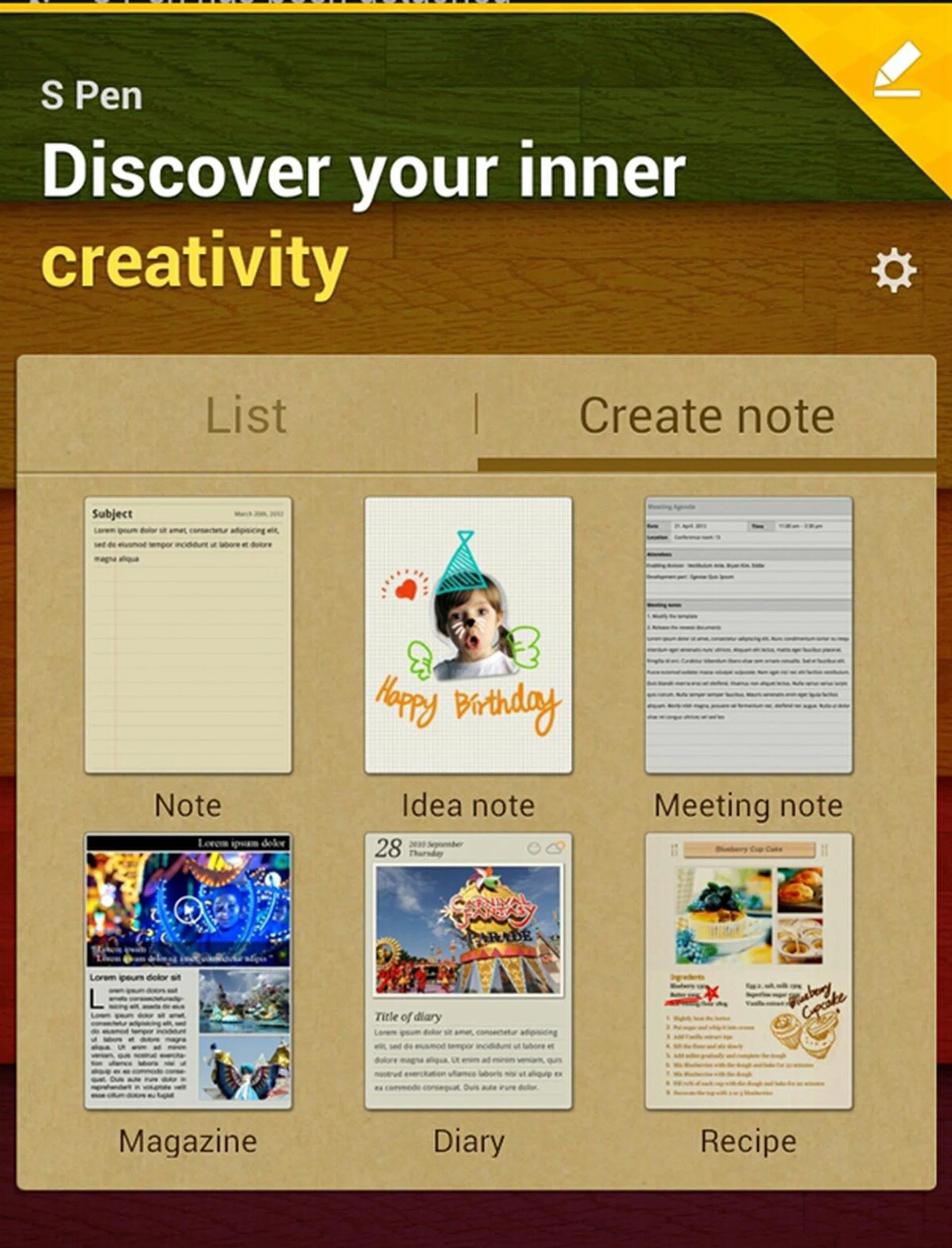 Removing the S Pen from its slot will prompt the Samsung Galaxy Note II to present its contextual home page up front.