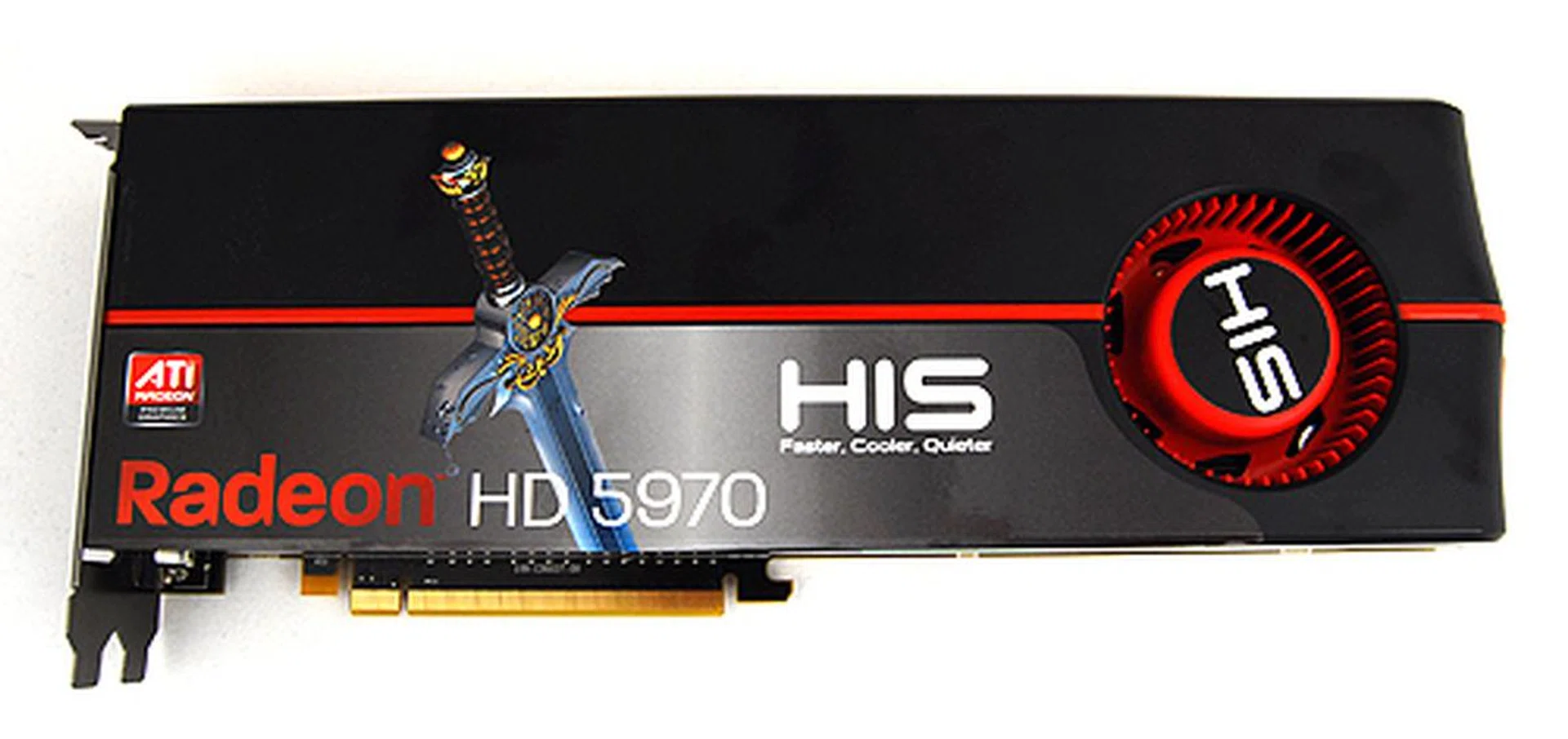 Measuring a grand 12-inches, the Radeon HD 5970 is easily the longest graphics card ever, and will require users to have an equally large casing to accommodate it.