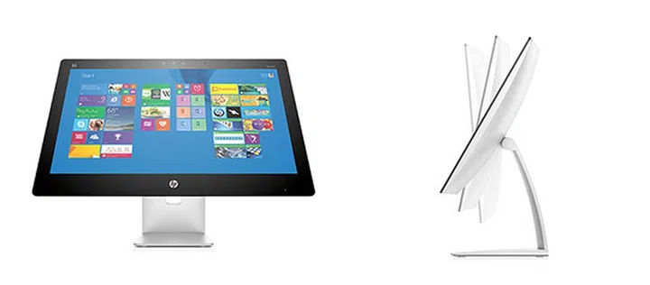 The HP Pavilion AIO desktop features an edge-to-edge IPS glass display that sits on an highly adjustable hinge. (Image Source: HP)