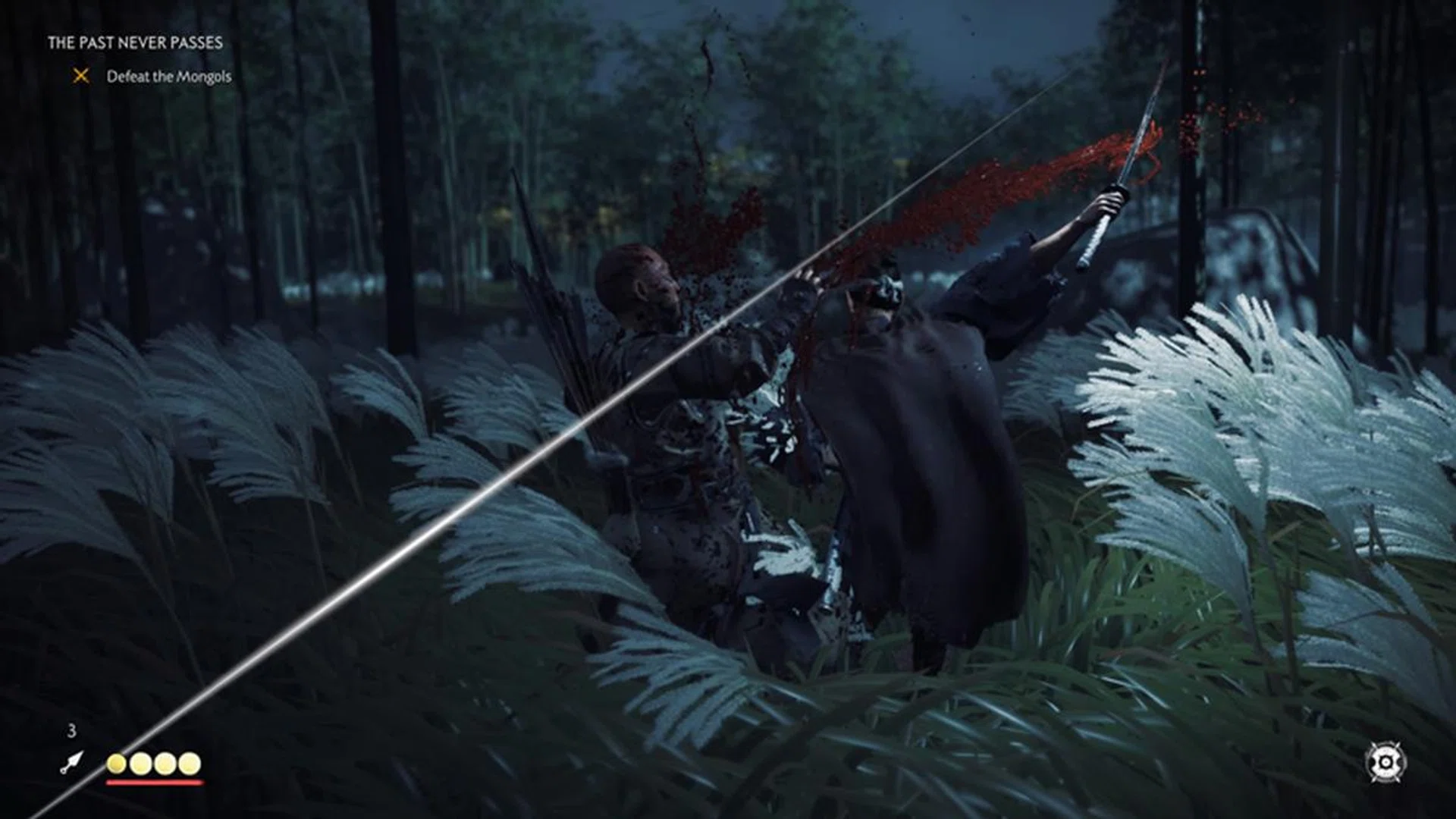 Combat in Ghost of Tsushima is a mix of Sekiro: Shadows Die Twice and Marvel's Spider-Man. Not only does Jin have his sword to take into battle, but a variety of gadgets to keep overwhelming forces at bay. 