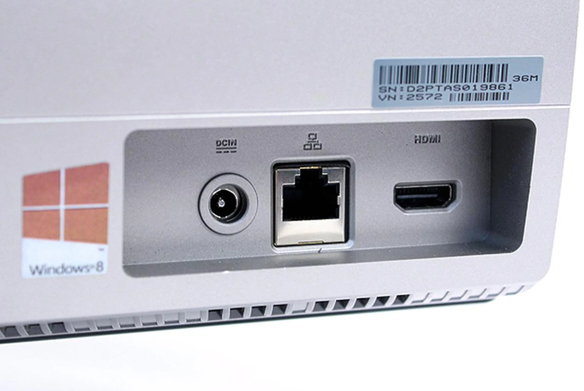 Behind the PC station is a DC-in jack, an Ethernet jack and a HDMI output port. This means even if you have removed the "display" you could still use the desktop station as a standalone device by outputting to a separate monitor or even a TV.