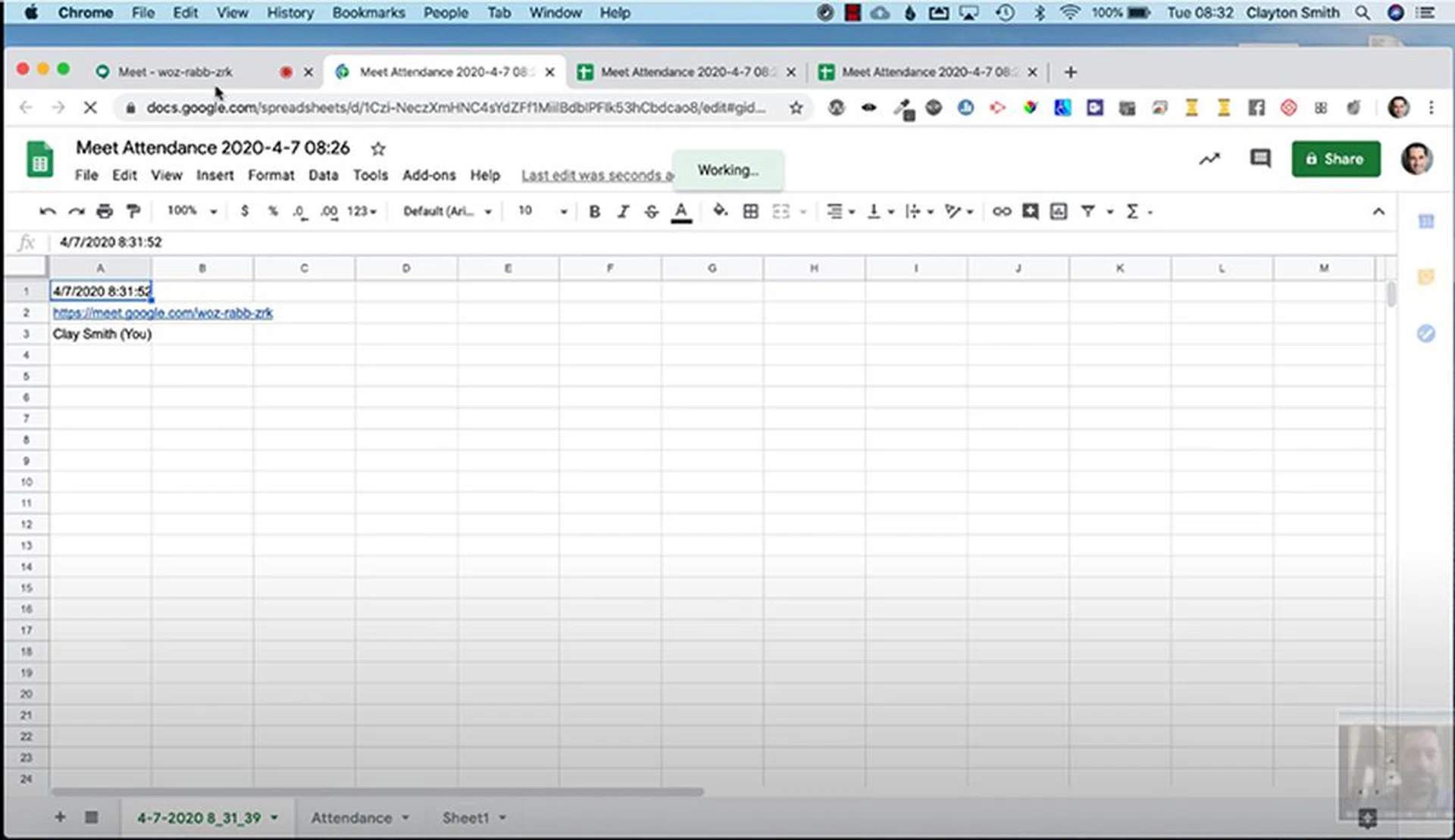 Voila! Your attendance sheet in an instant.