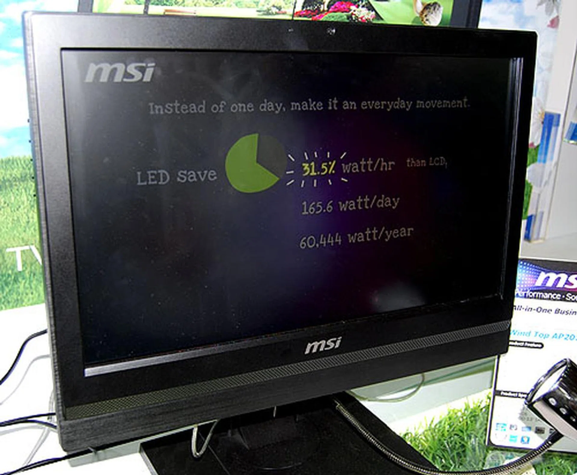 MSI hopes to capture the business users with this Wind Top AP2011 AIO. It uses LED backlit to save power and has an adjustable stand. Internally, it will use the latest gen Intel Core processor with Windows 7 Professional or Home Premium.